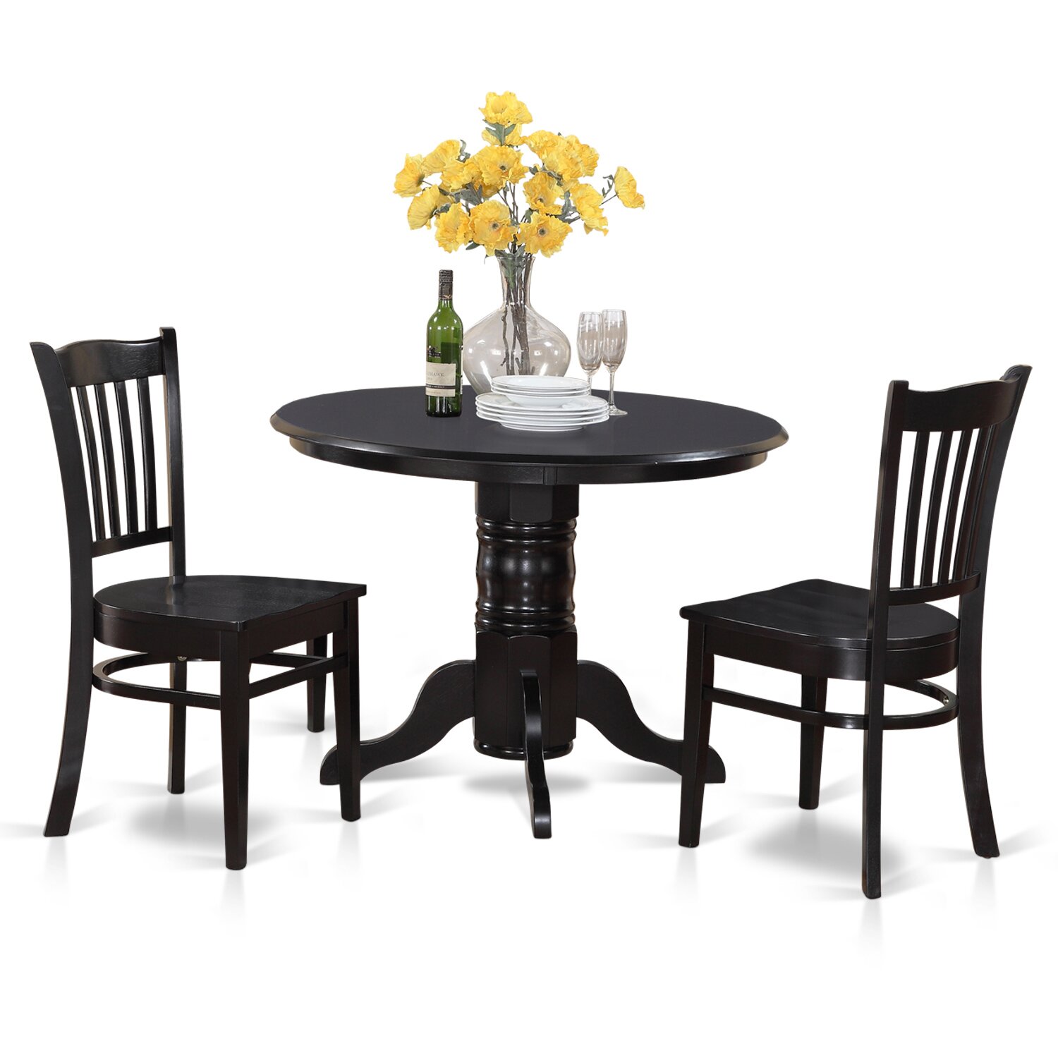 Wooden Importers Shelton 3 Piece Dining Set amp; Reviews  Wayfair