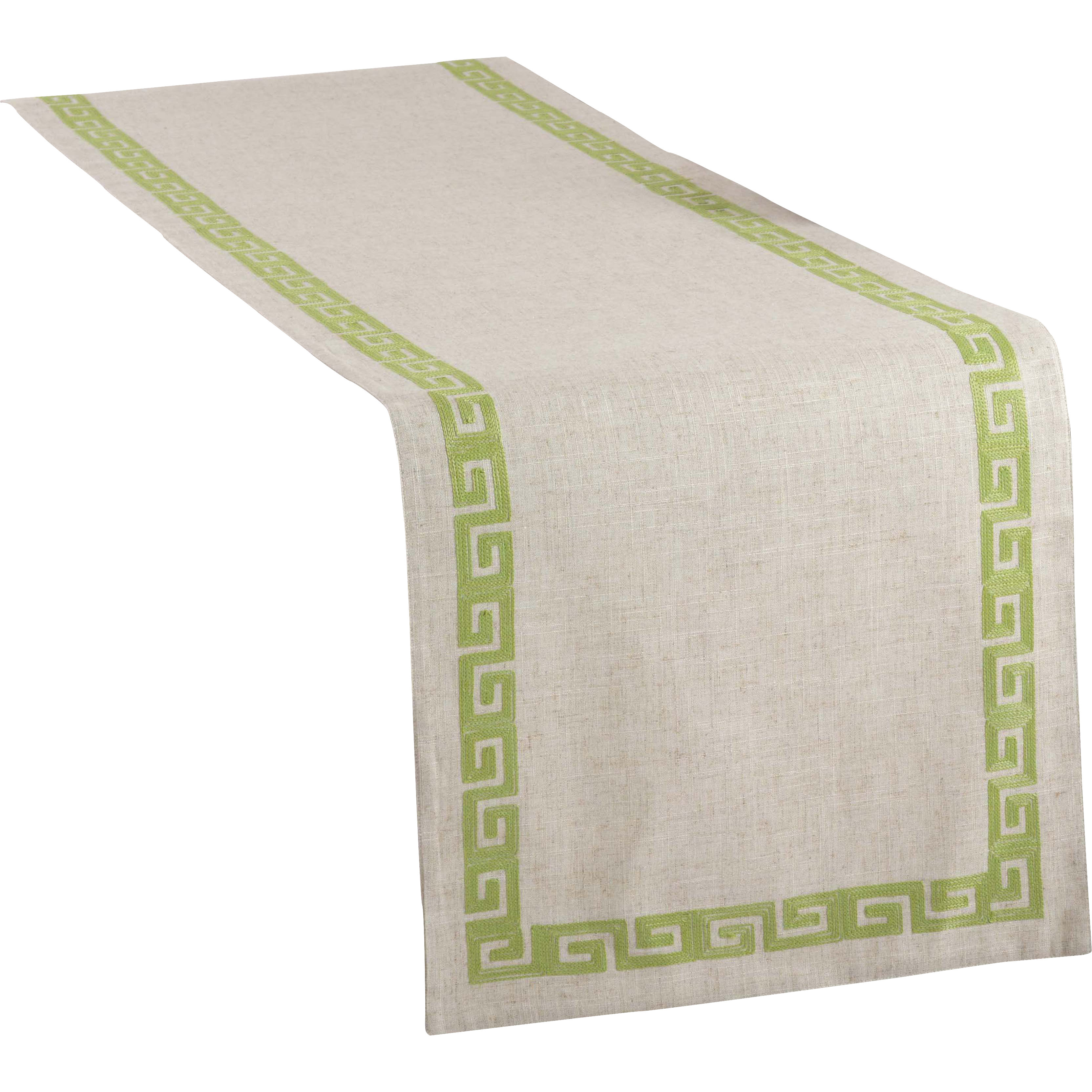 Saro Calypso Stitched Greek Key Design Table Runner & Reviews Wayfair
