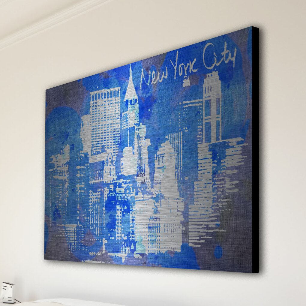 New York Skyline Aluminum Art by Jen Lee Art