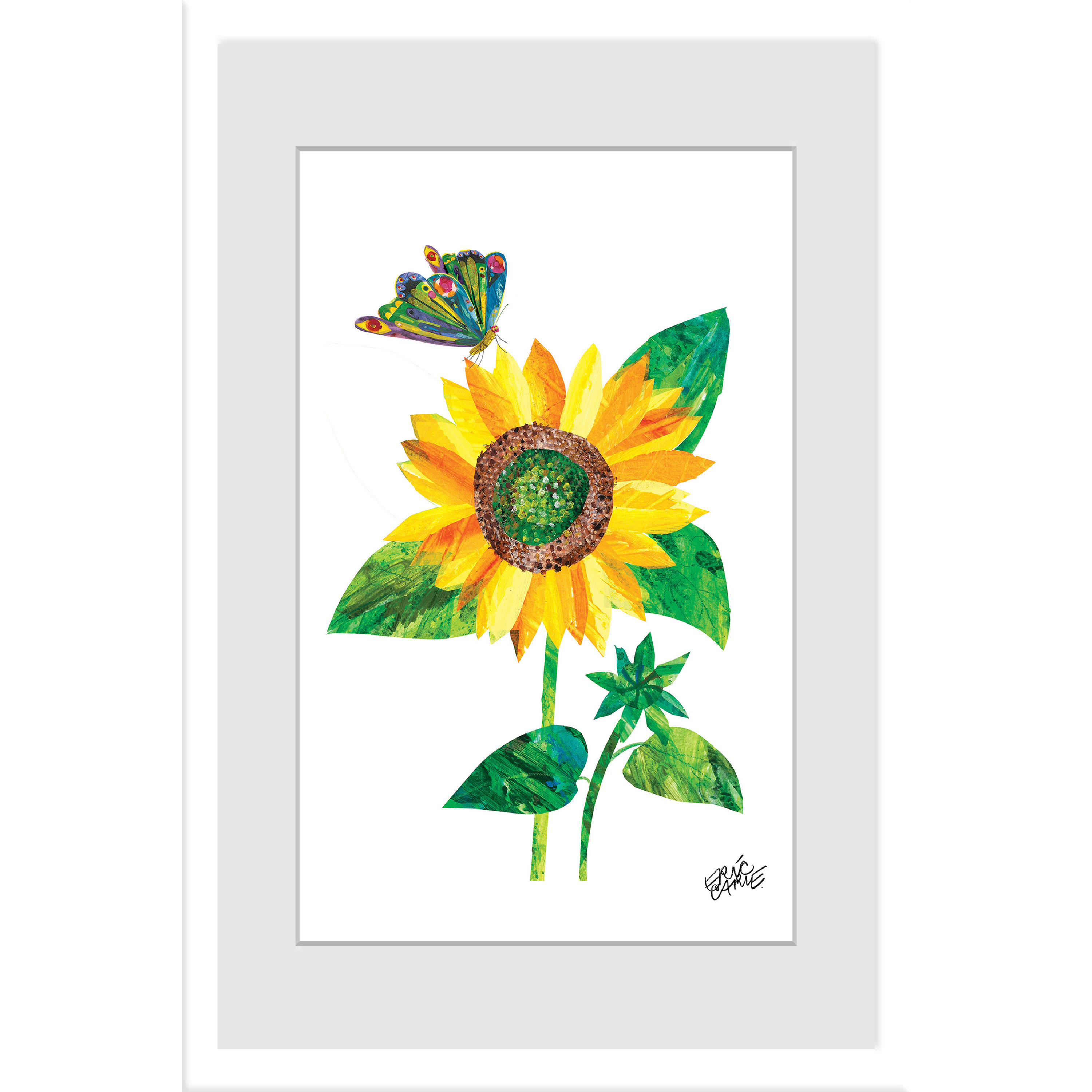 Butterfly and Sunflower Framed Painting Print Wayfair