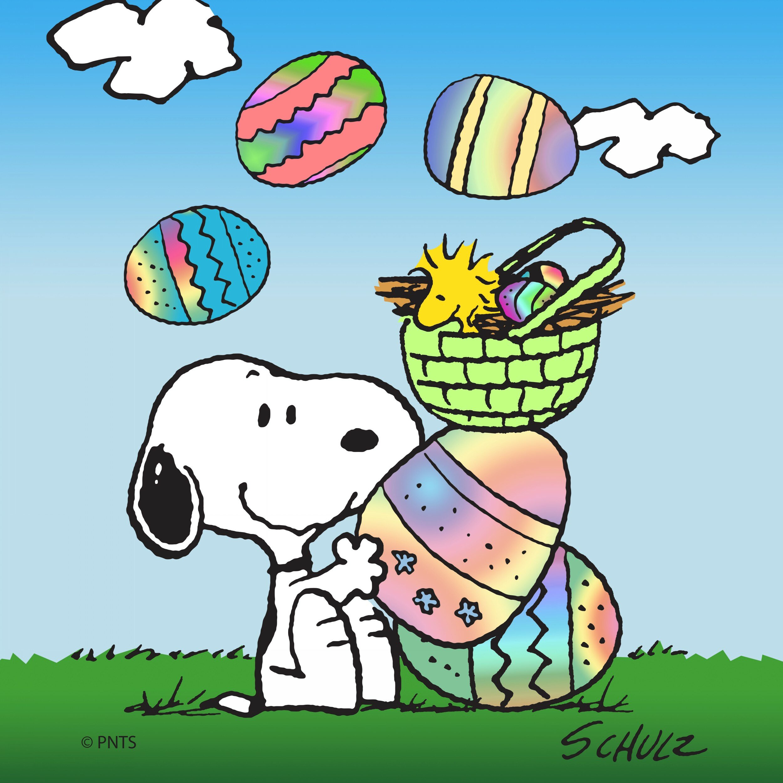 Peanuts Snoopy  Easter by Charles M Schulz Painting Print 