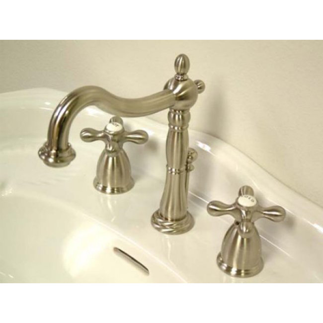 Heritage Double Handle Widespread Bathroom Faucet with Pop-Up Drain by ...