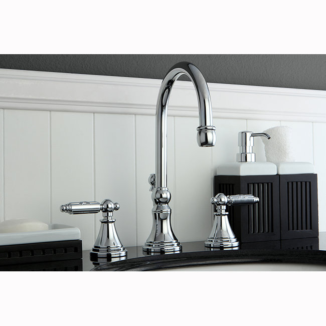 Kingston Brass Governor Double Handle Widespread Bathroom Faucet with ...