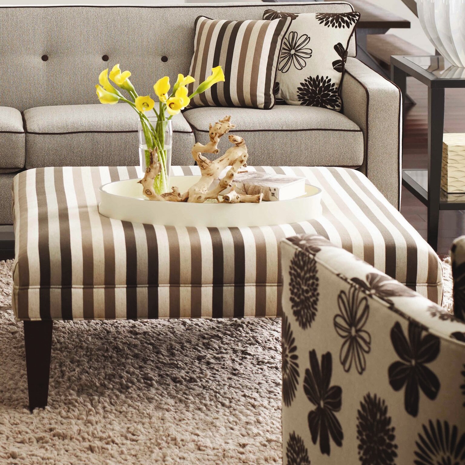 Furniture Living Room Furniture Ottomans Rowe Furniture SKU RWE1507