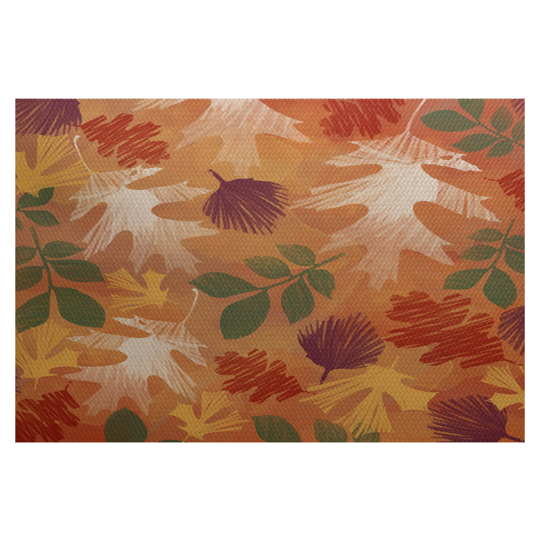 Flipping for Fall Rust Indoor/Outdoor Area Rug Wayfair