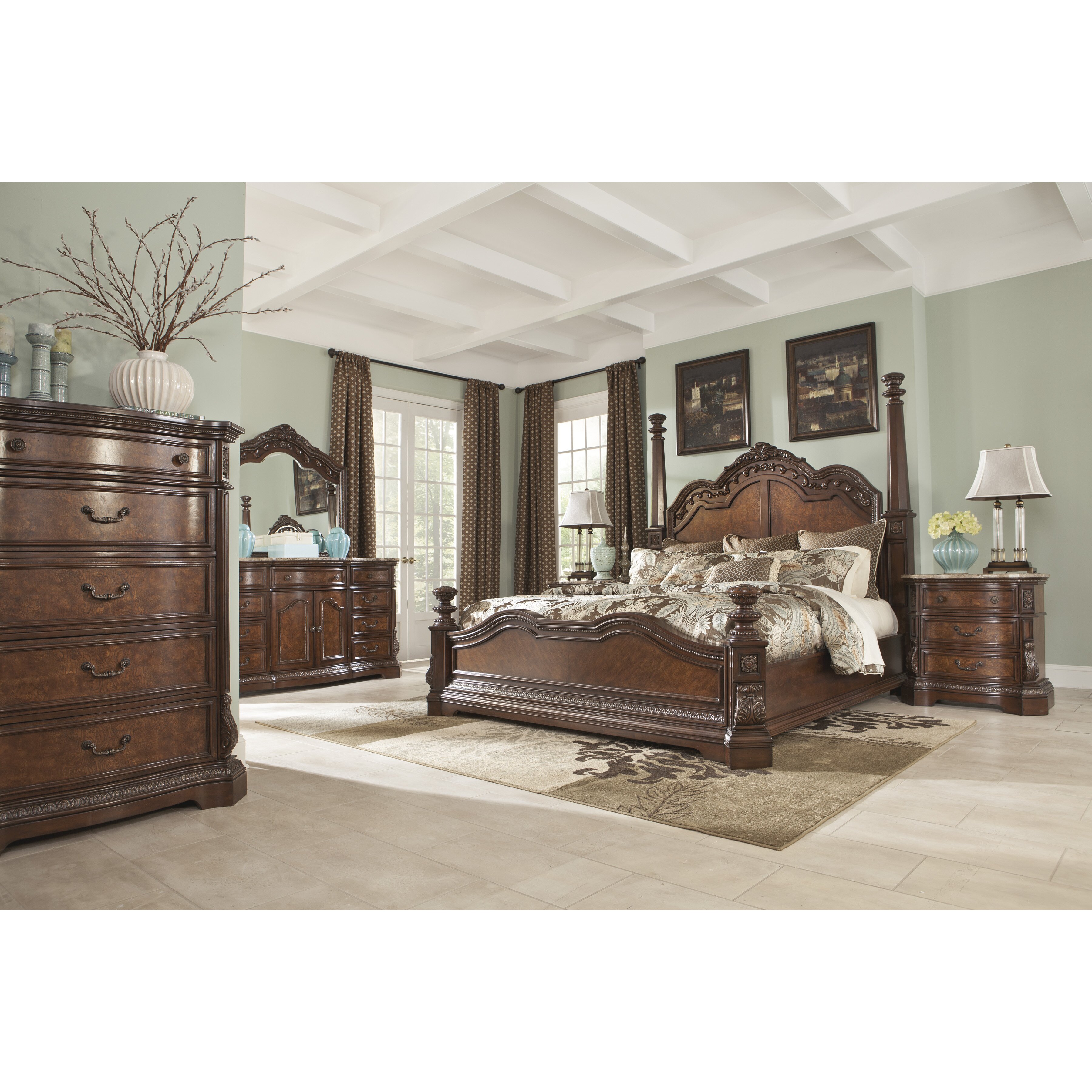 Classic Canopy Poster Queen Size Bedroom Set(32).jpg