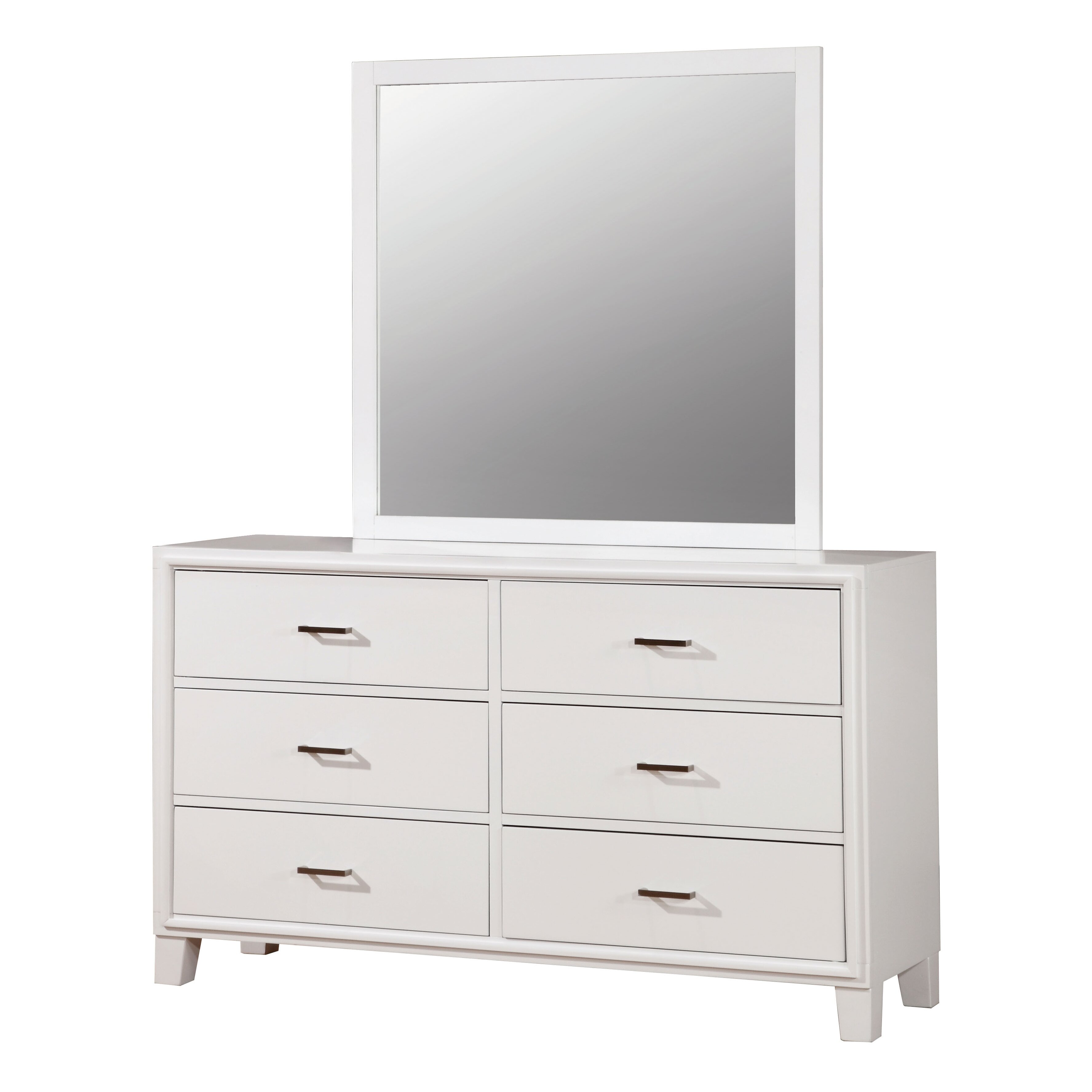 Hokku Designs Nina 6 Drawer Dresser with Mirror & Reviews | Wayfair