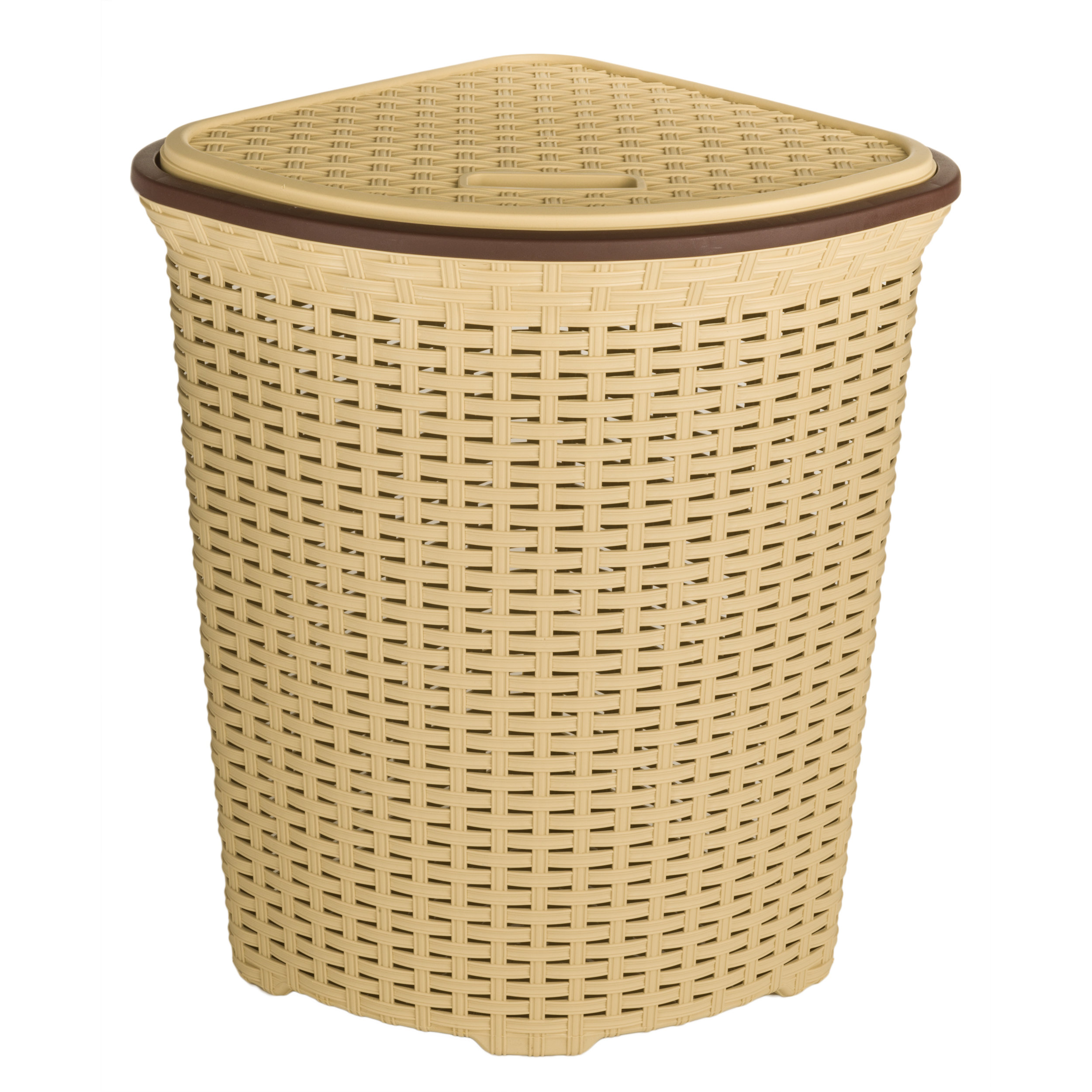 Superior Performance Superio Brand Wicker Style Corner Laundry Hamper
