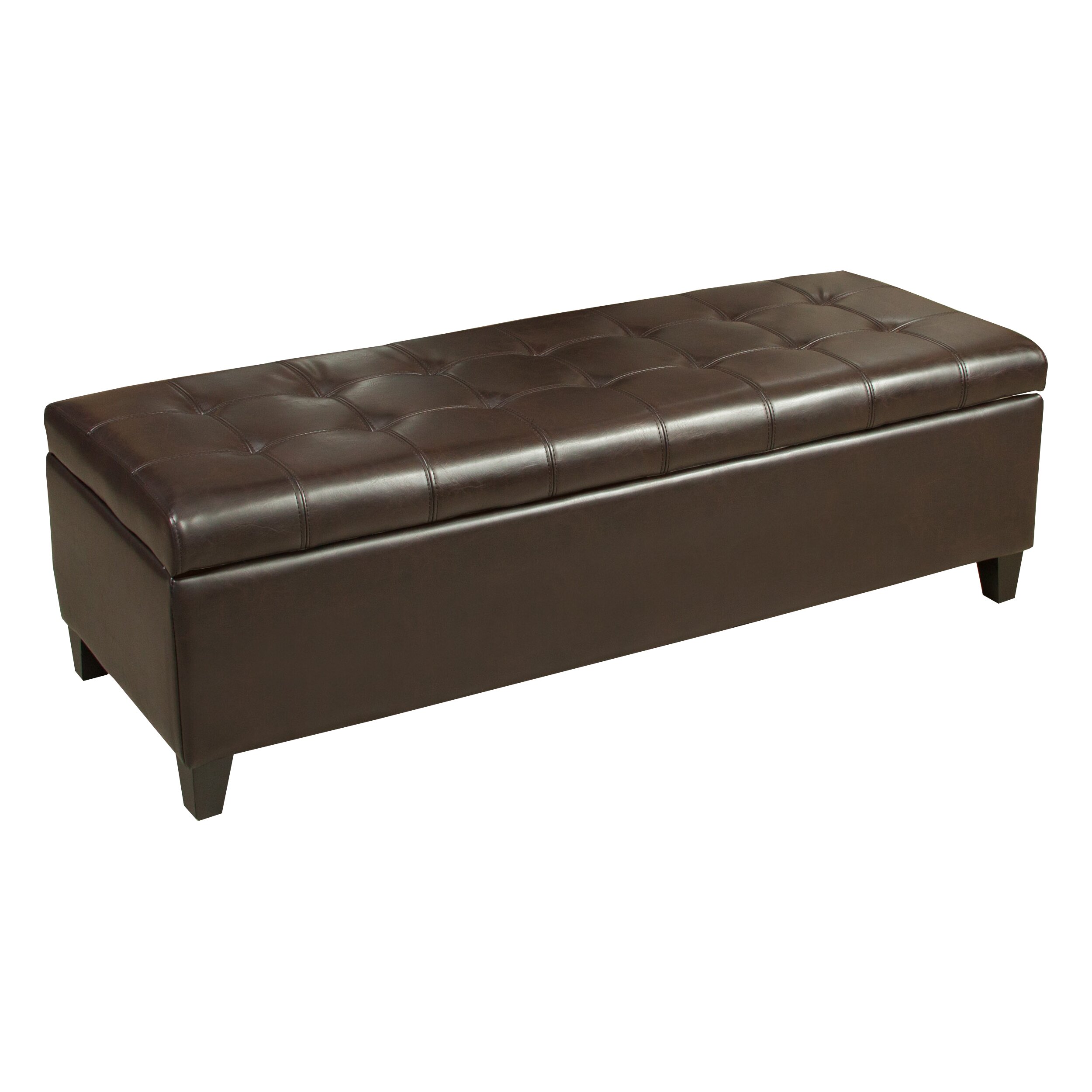 Home Loft Concepts Edmond Storage Ottoman with Tray