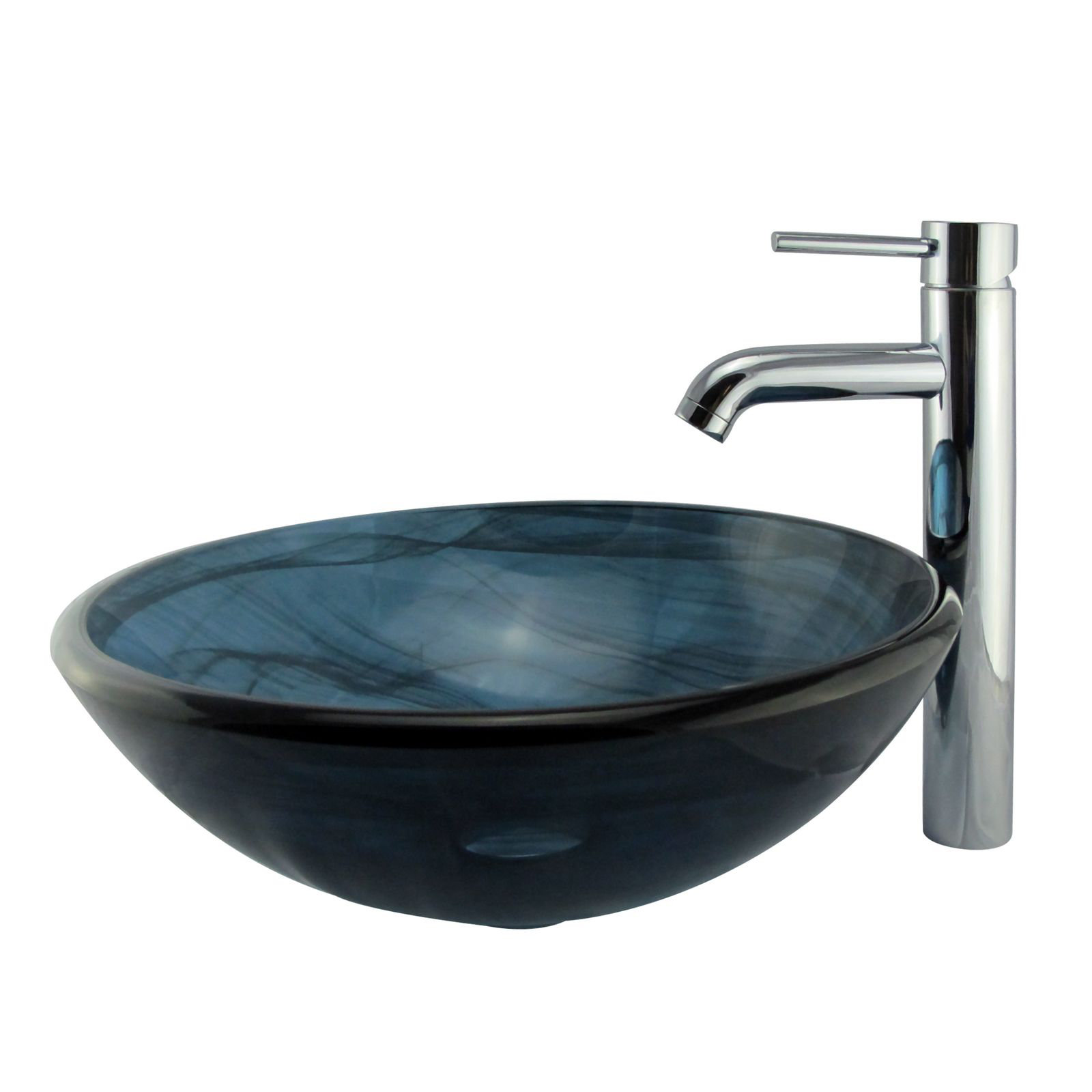 ... Layered Tempered Glass Bowl Vessel Bathroom Sink & Reviews Wayfair