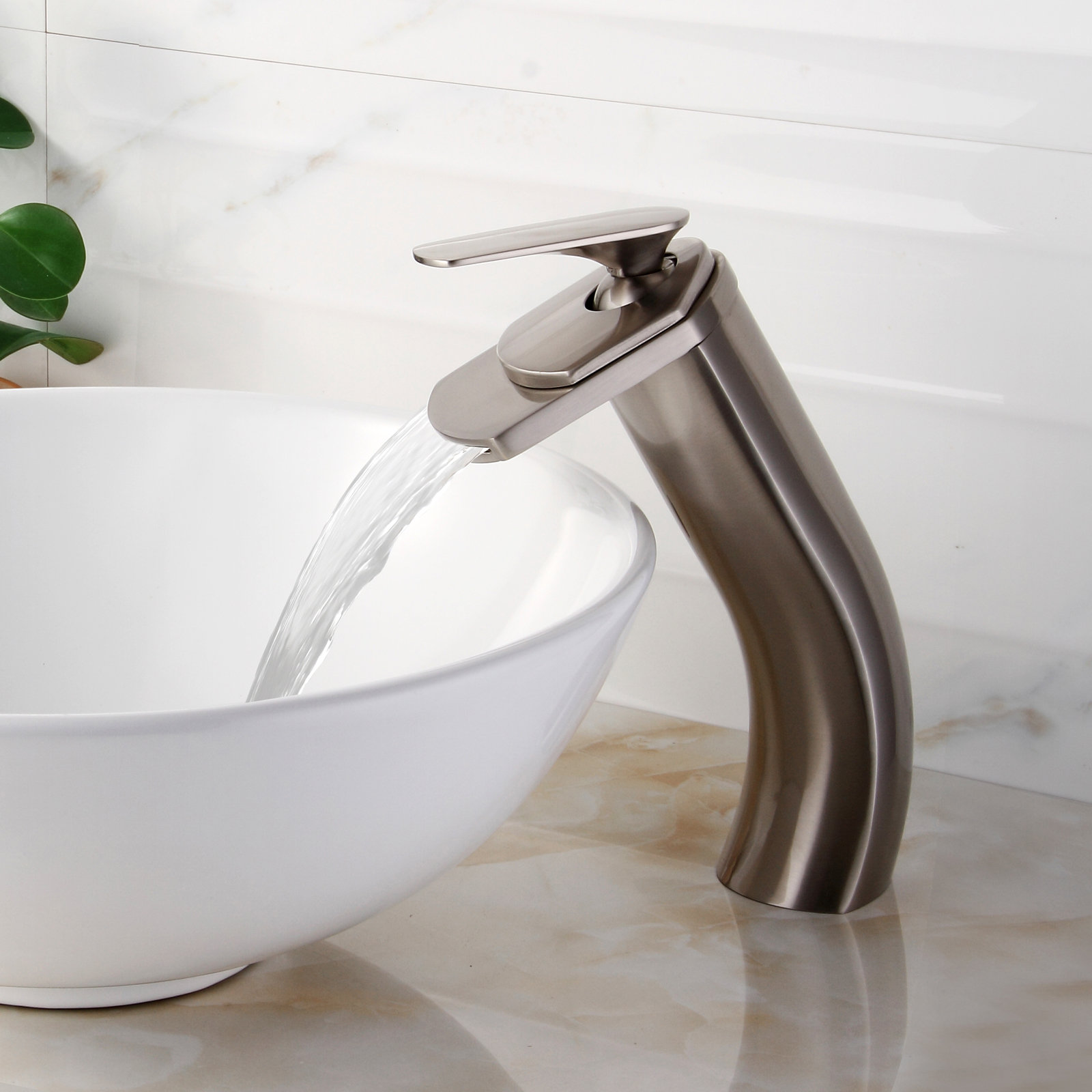 Elite Single Handle Bathroom Waterfall Faucet & Reviews Wayfair