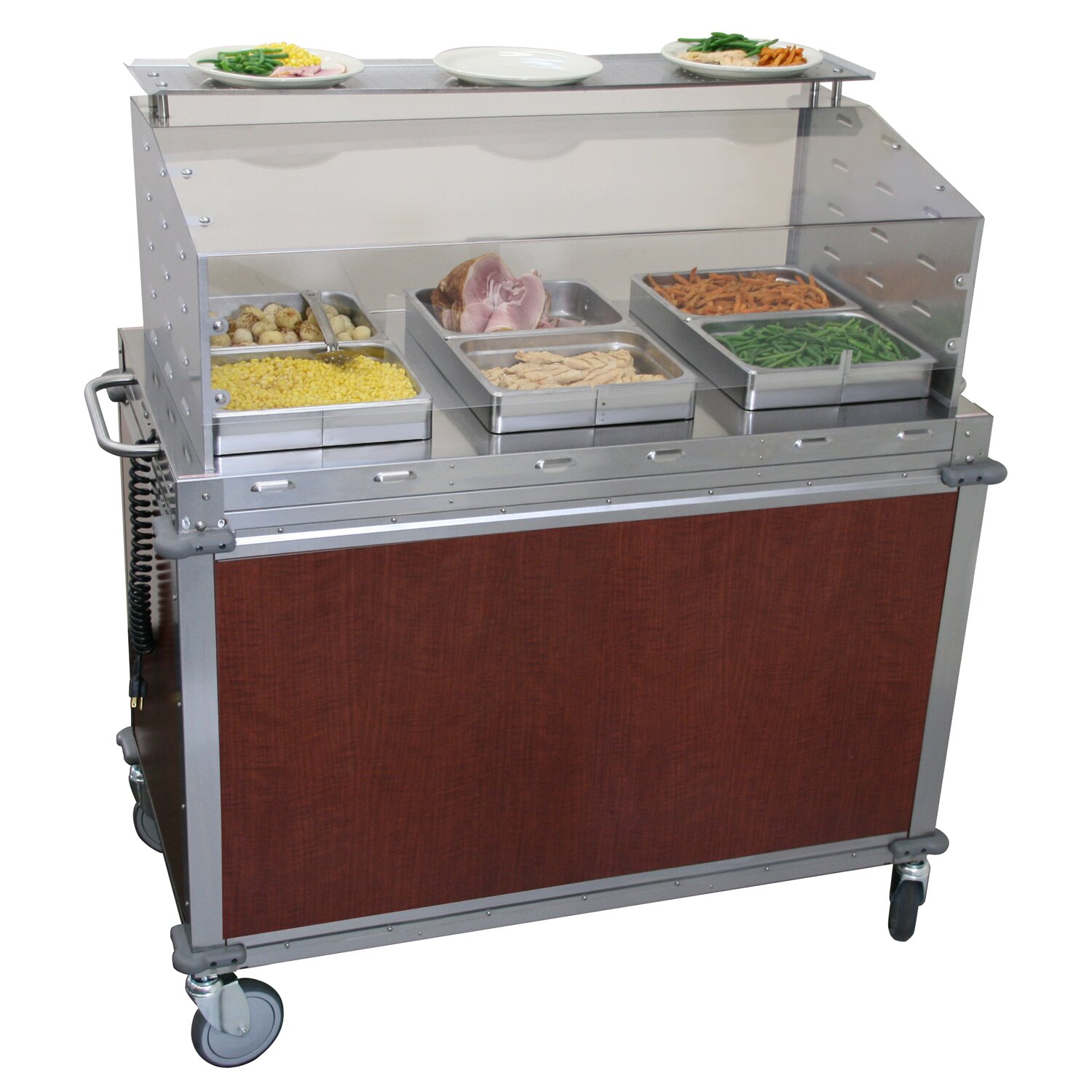  Mobile  Hot Buffet  Cart  with Sneeze Guard Wayfair