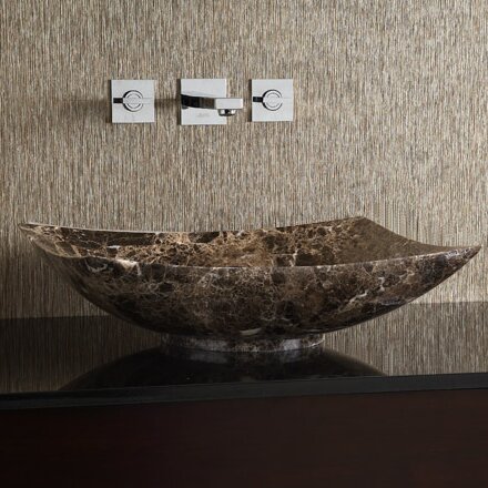 Rectangular Marble Vessel Bathroom Sink