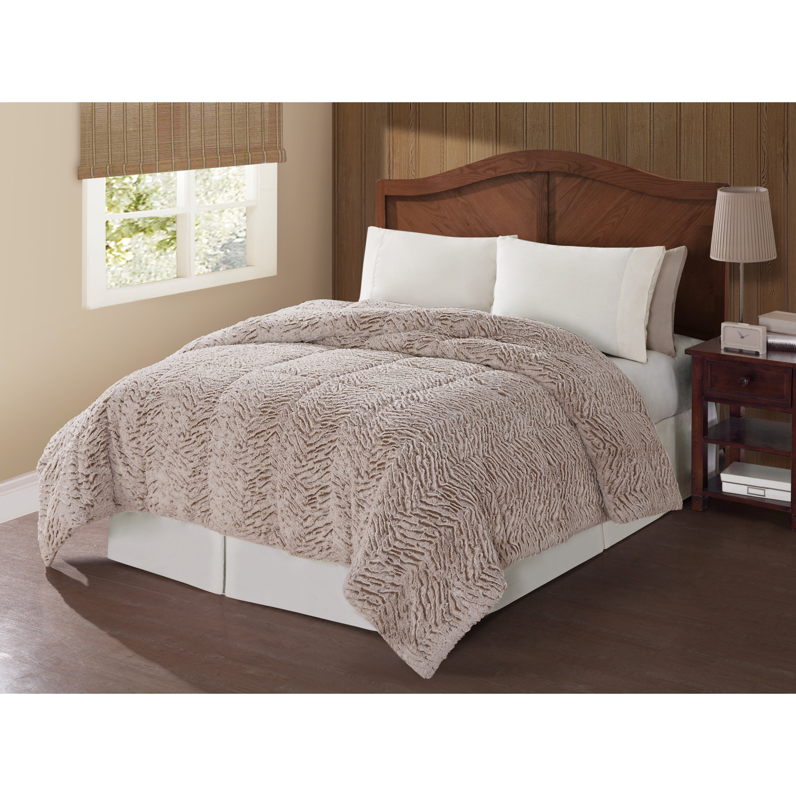 Cozy Nights Carved Mink Microfiber Comforter & Reviews Wayfair