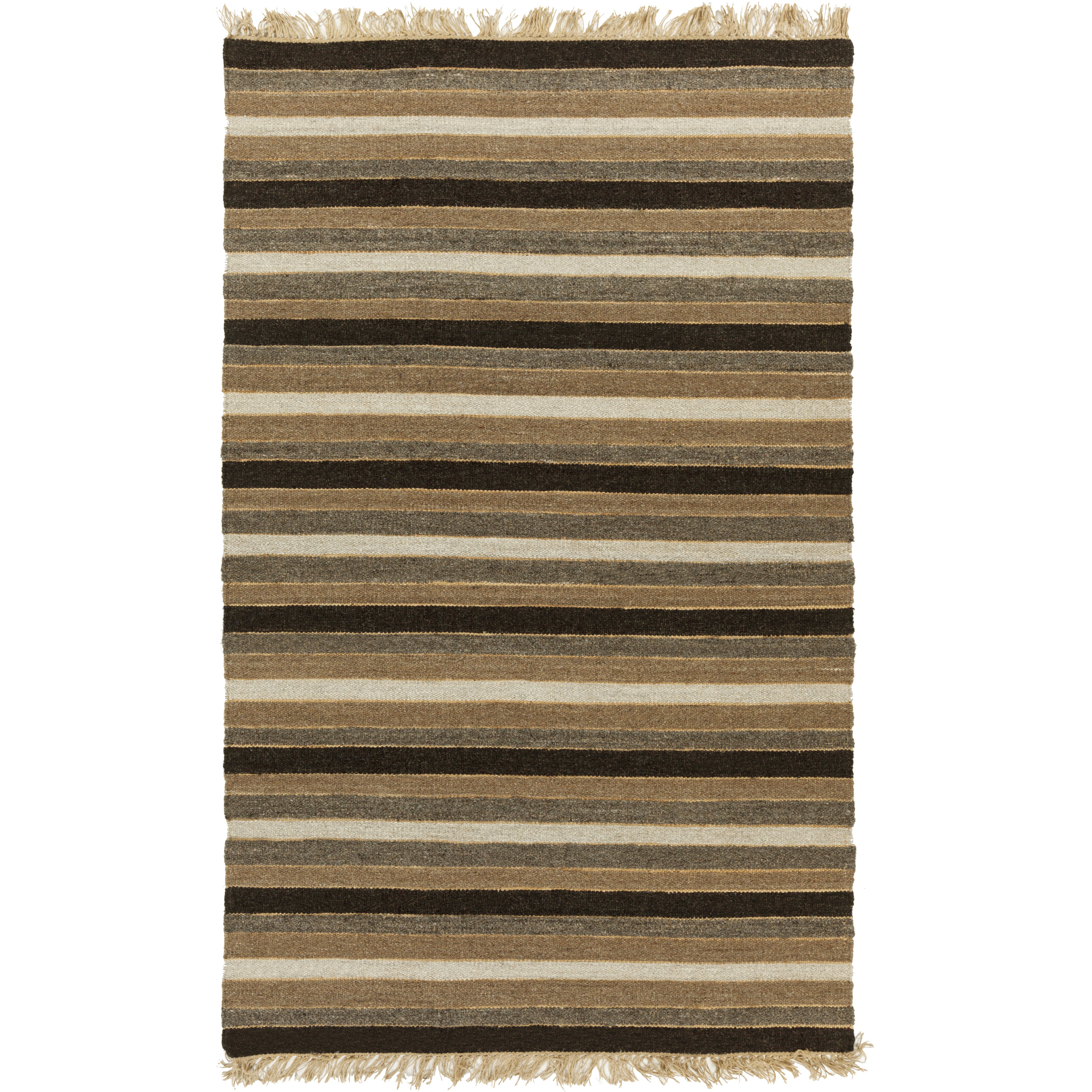 Surya Camel Chocolate/Tan Stripe Area Rug & Reviews | Wayfair