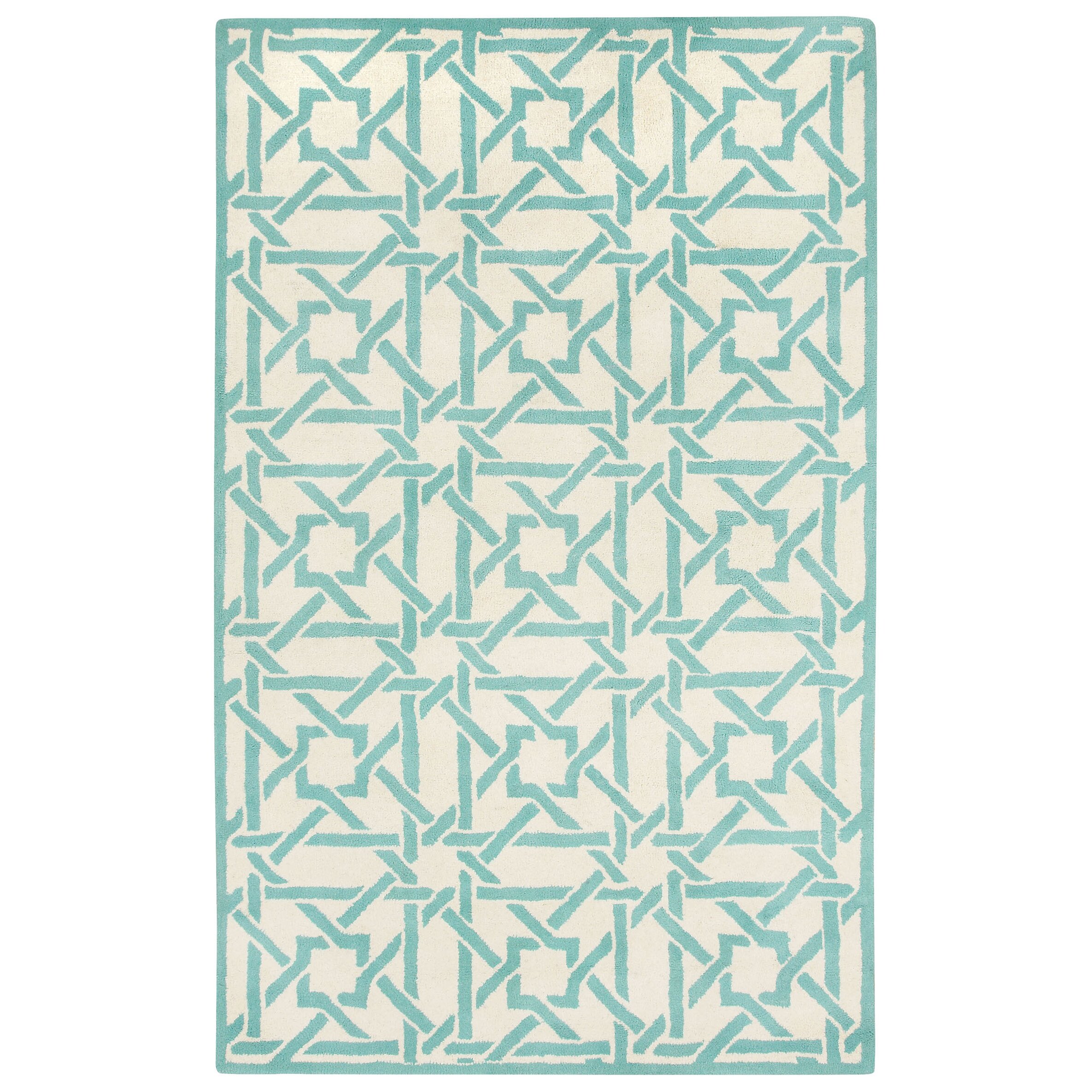 Capel Rugs Charisma Basil Bamboo Blue / Beige Trellis Area Rug