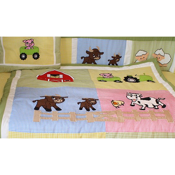 Babyfad Barnyard Farm Neutral Baby 10 Piece Crib Bedding ...