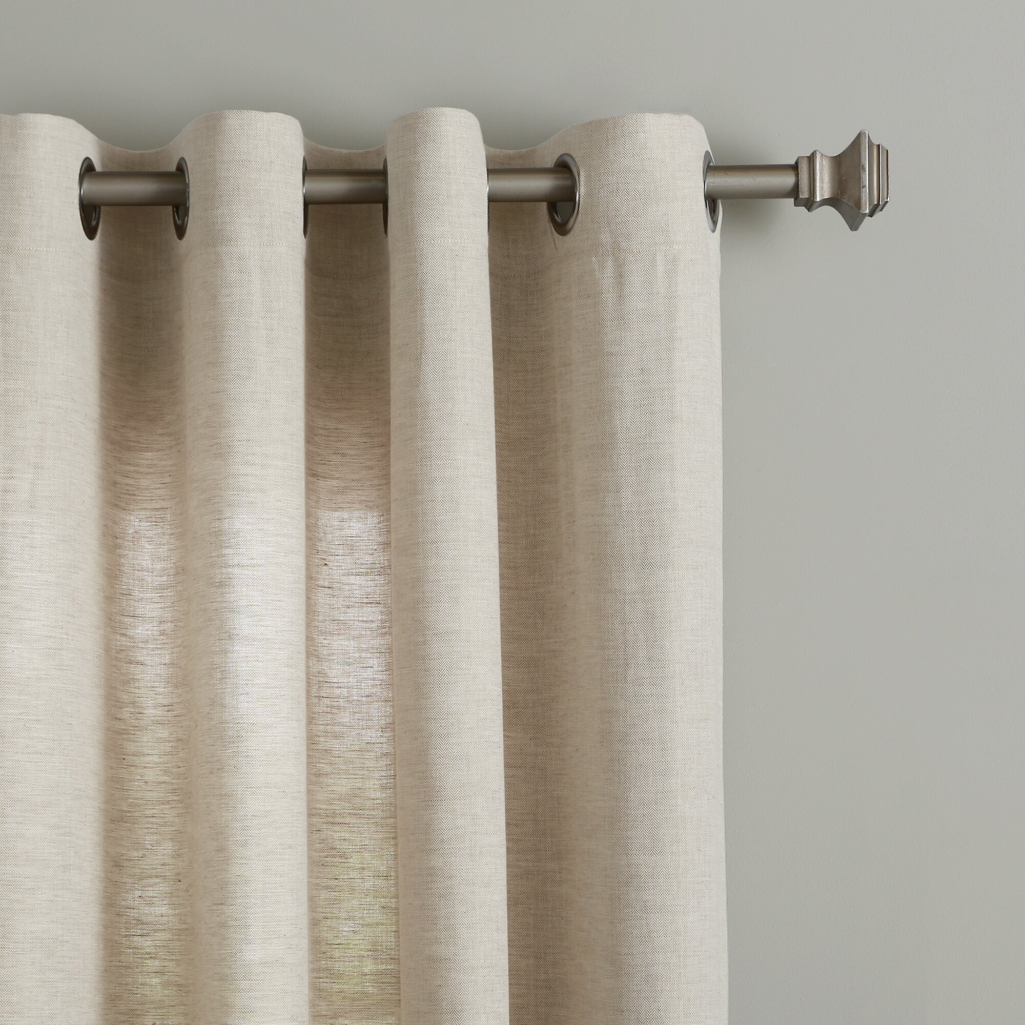 Best Home Fashion, Inc. Herringbone Grommet Curtain Panel & Reviews ...