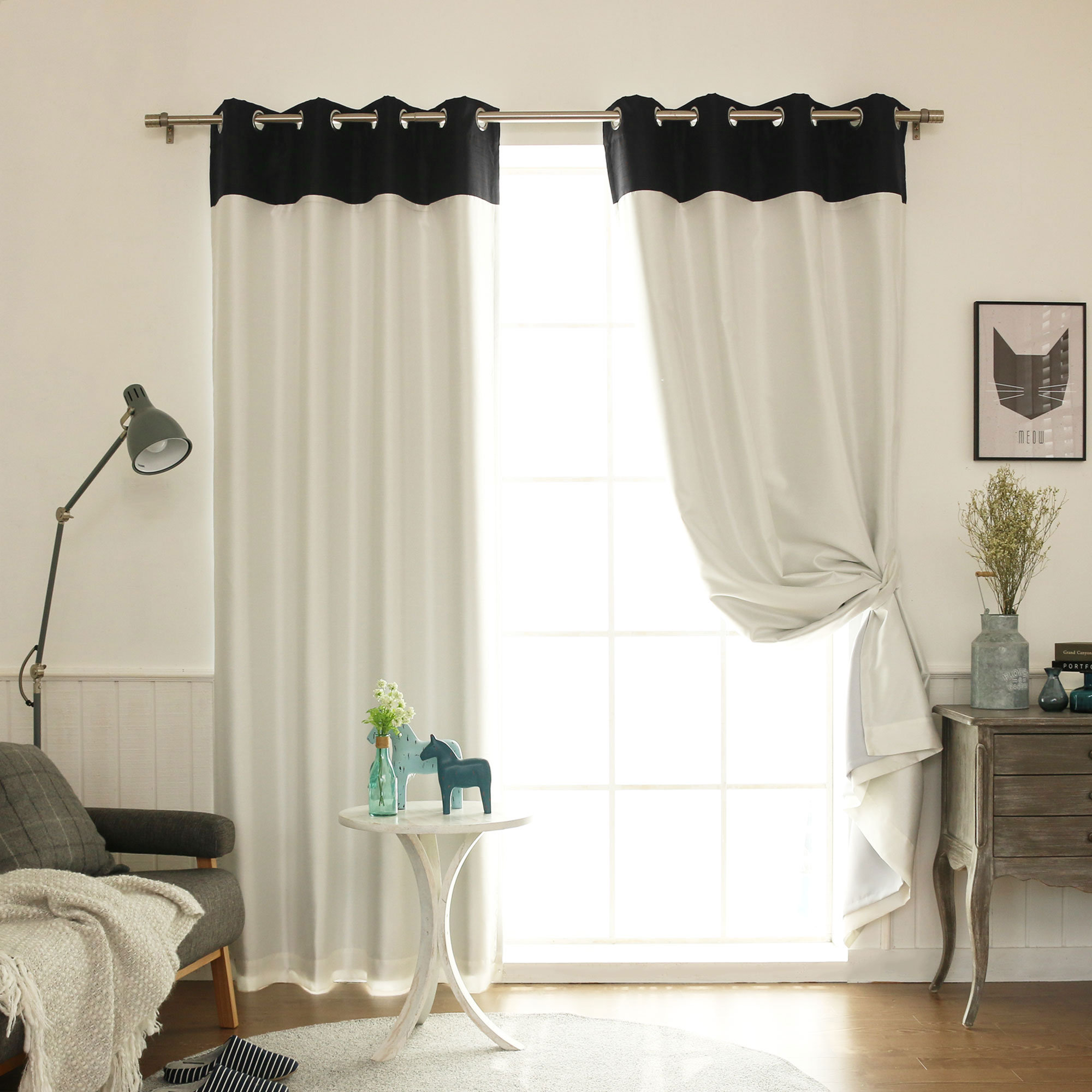 Colorblock Single Curtain Panel Wayfair