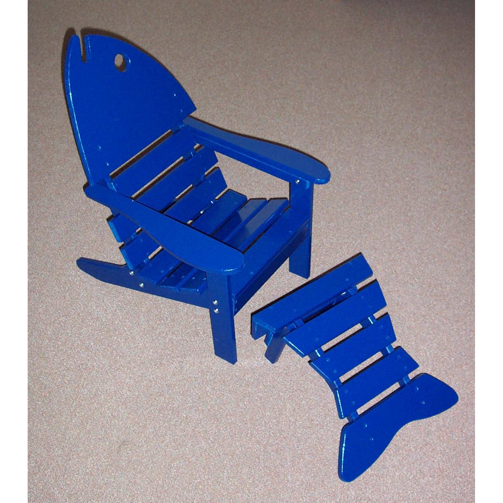 Junior Fish Chair and Ottoman Set by Prairie Leisure Design