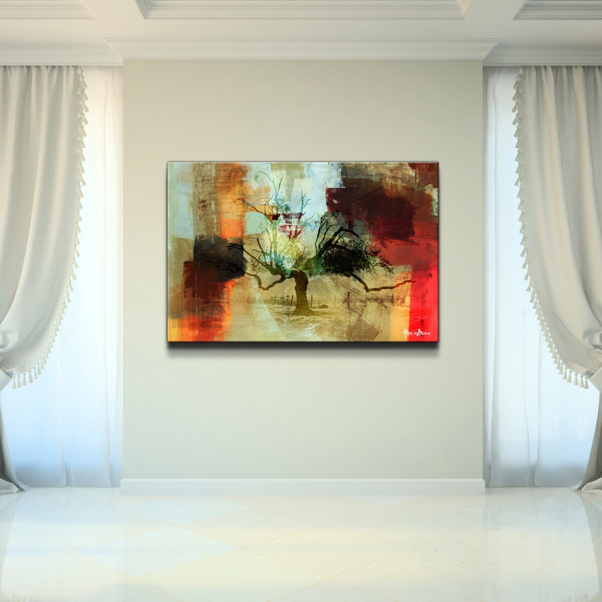 Abstract Landscape II Oversized Canvas Wall Art by Ready2hangart