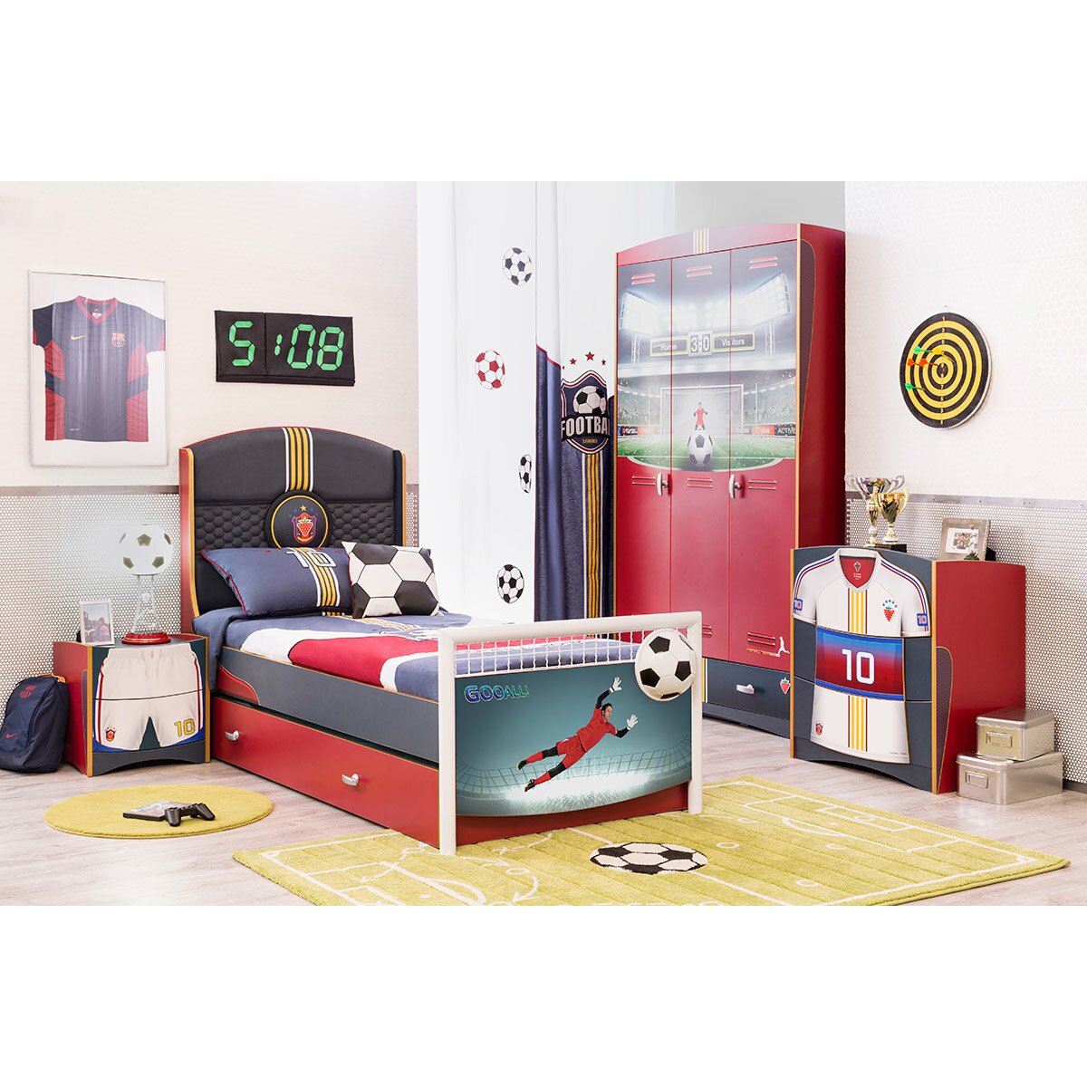 Cilek Soccer Twin Panel Customizable Bedroom Set amp; Reviews  Wayfair