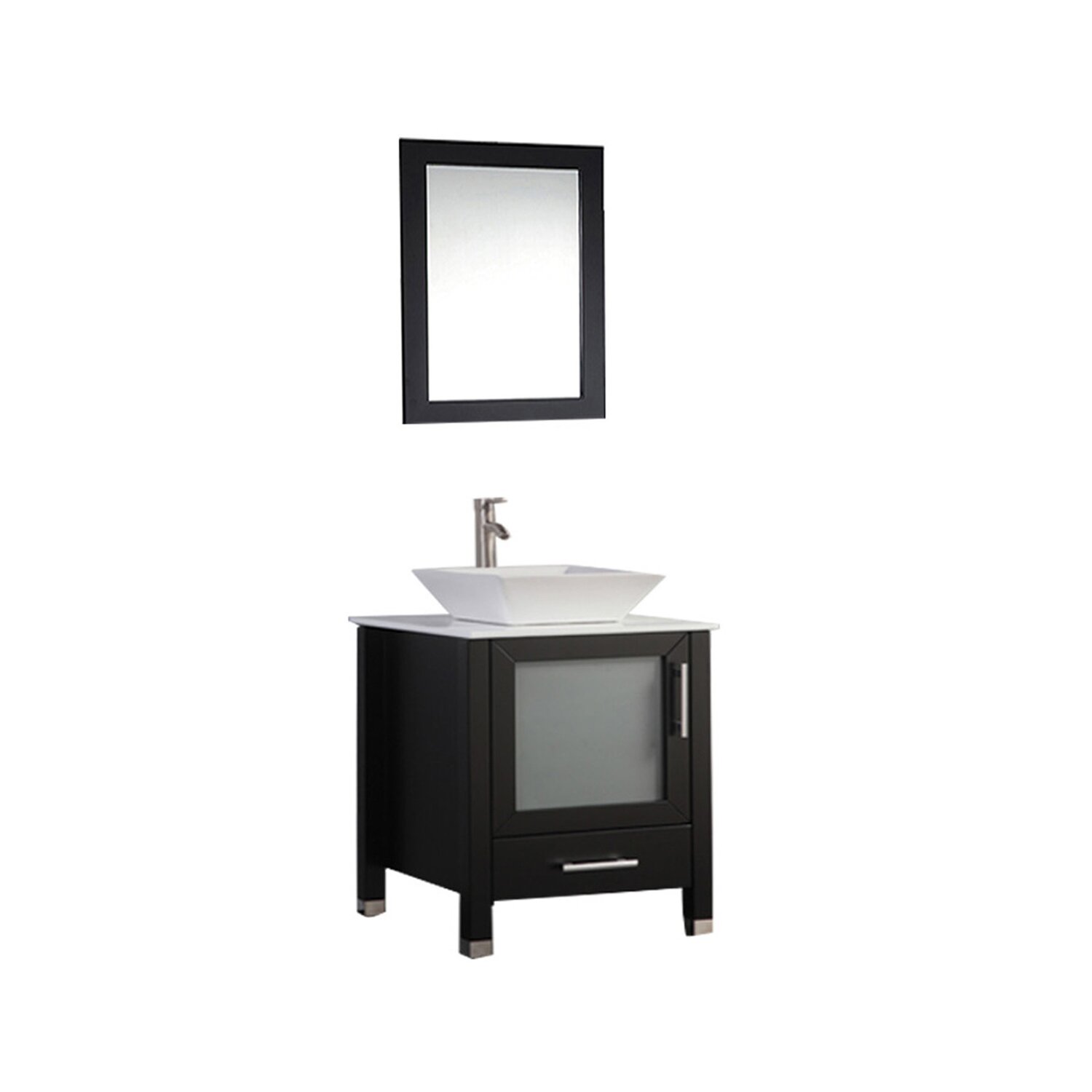 MTD Vanities Malta 24quot; Single Sink Bathroom Vanity Set with Mirror