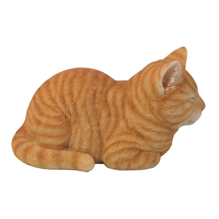 orange tabby cat statue