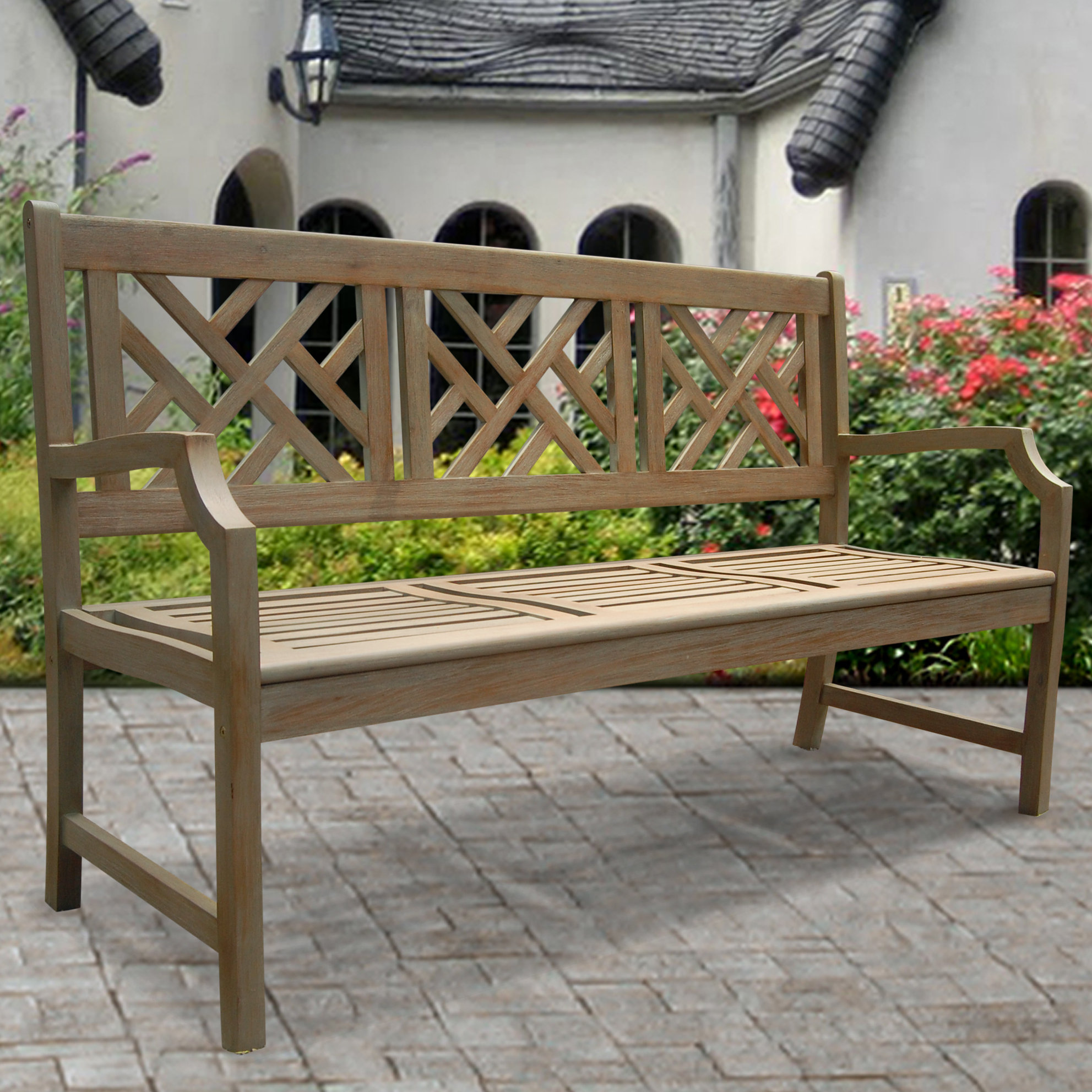 Vifah Acacia Garden Bench & Reviews Wayfair