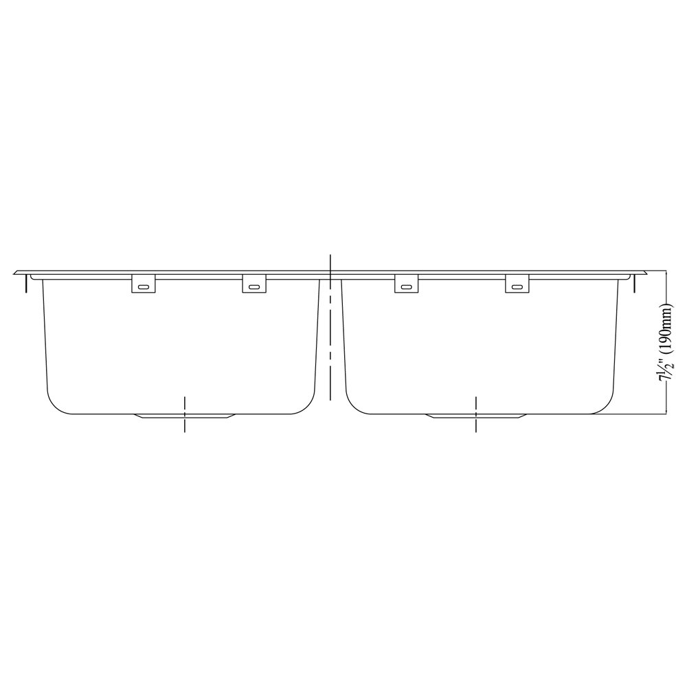 34.25 x 18.13 Top Mount Round Equal Double Bowl Kitchen Sink by Dawn