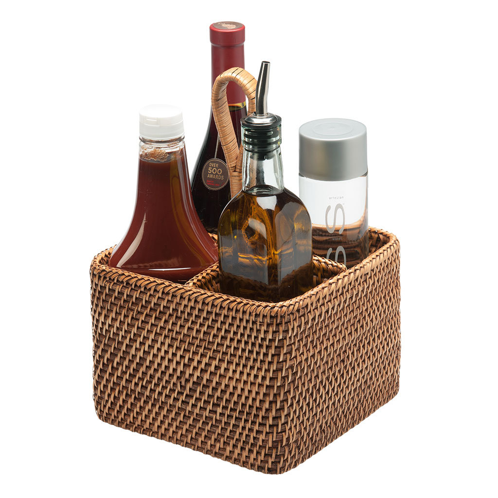 Kouboo Rattan Bottle and Silverware Caddy Basket \u0026 Reviews  Wayfair