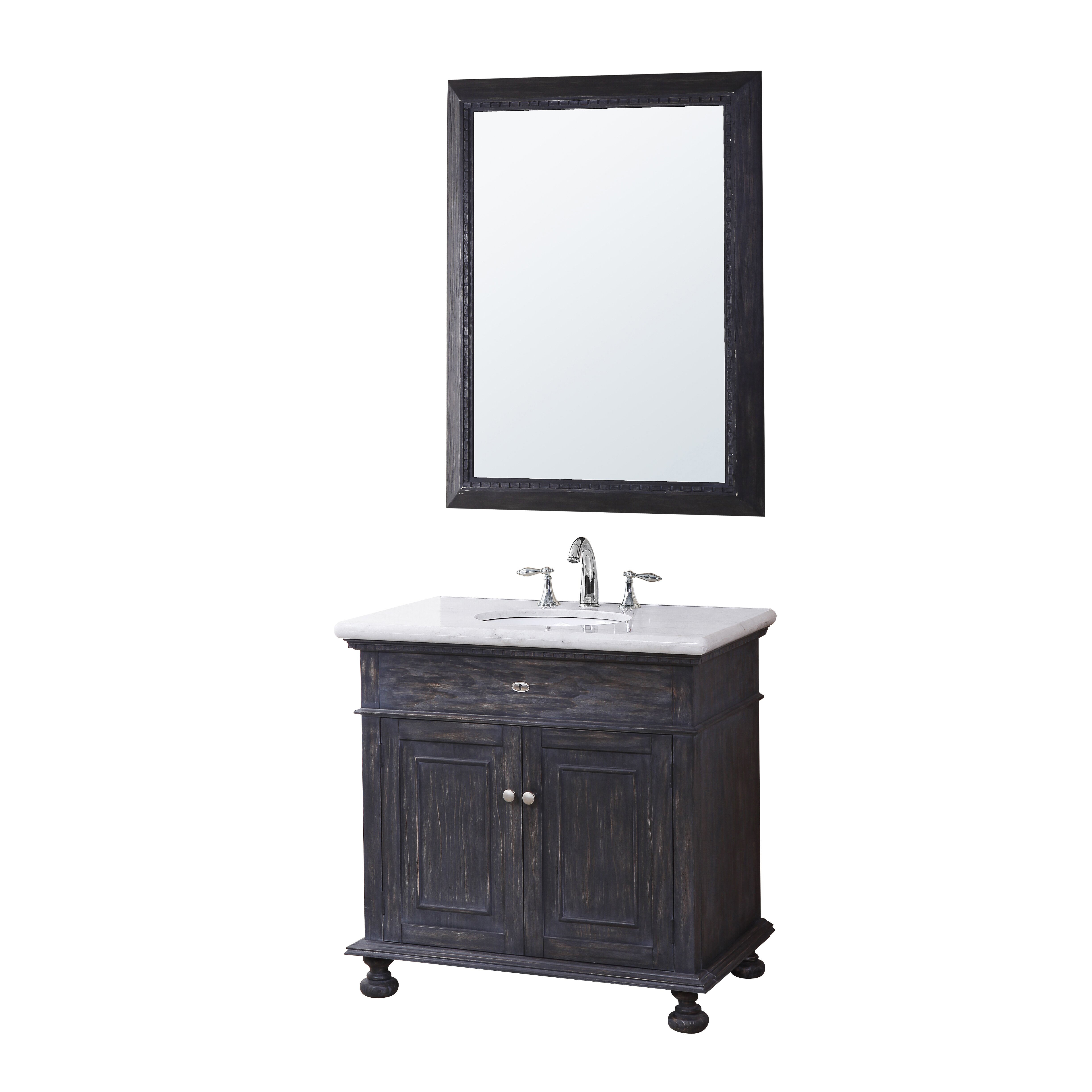Lincoln 35quot; Bathroom Vanity Set with Mirror by Crawford amp; Burke