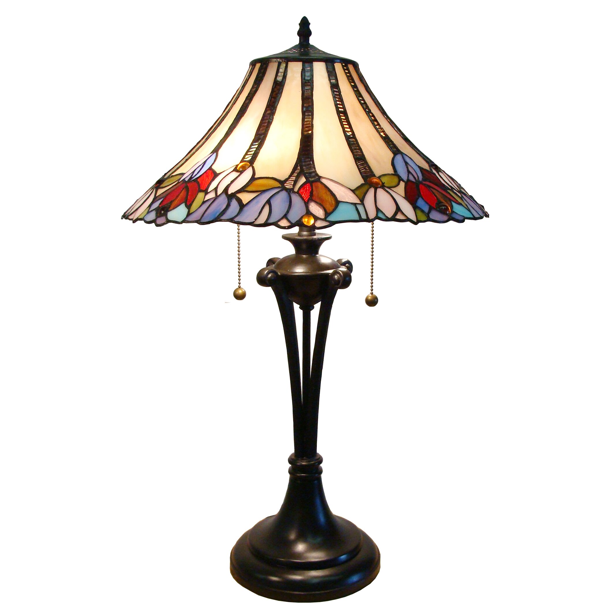 Fine Art Lighting Tiffany 26" H Table Lamp with Bell Shade