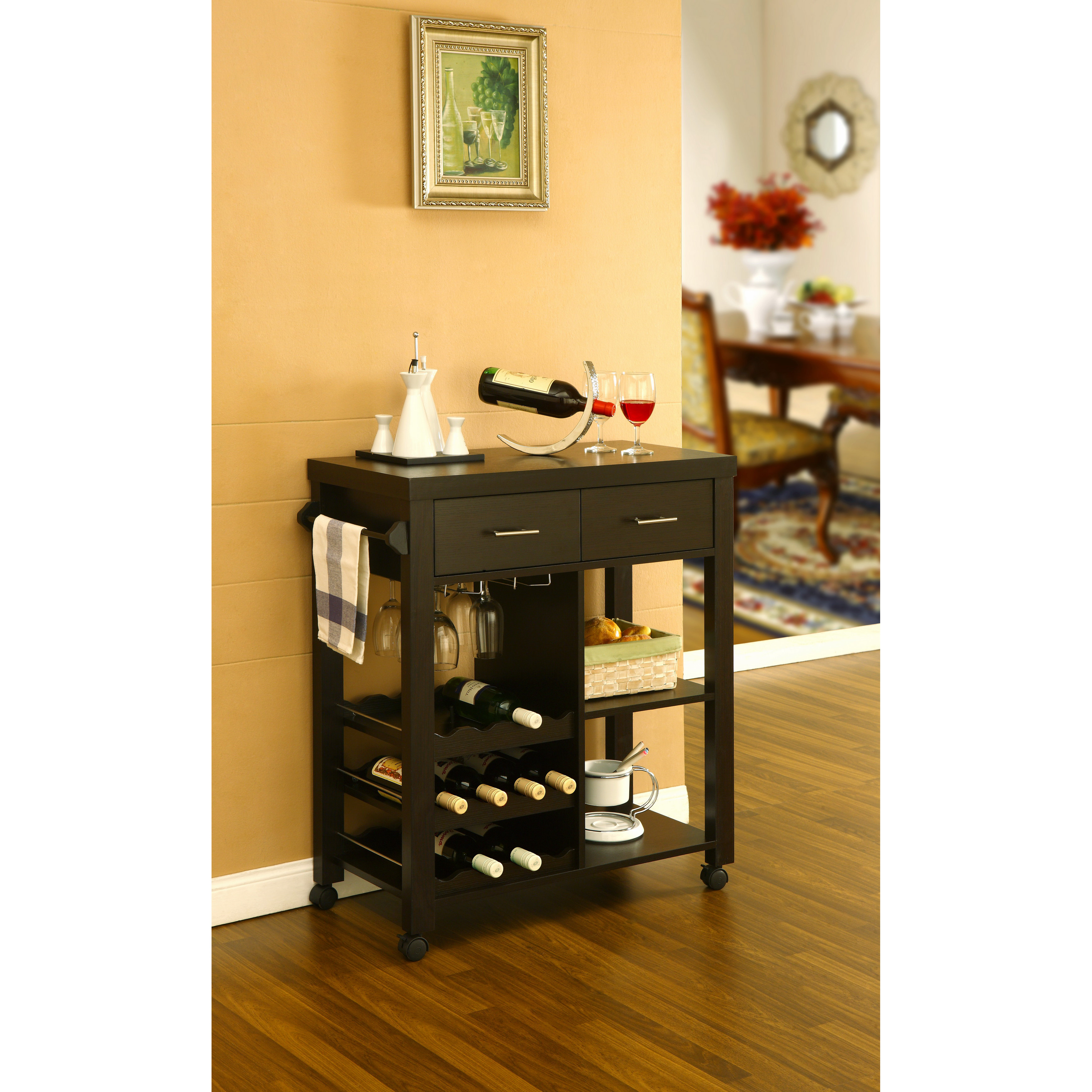 Charlton Home Ashworth Kitchen Bar Cart & Reviews | Wayfair