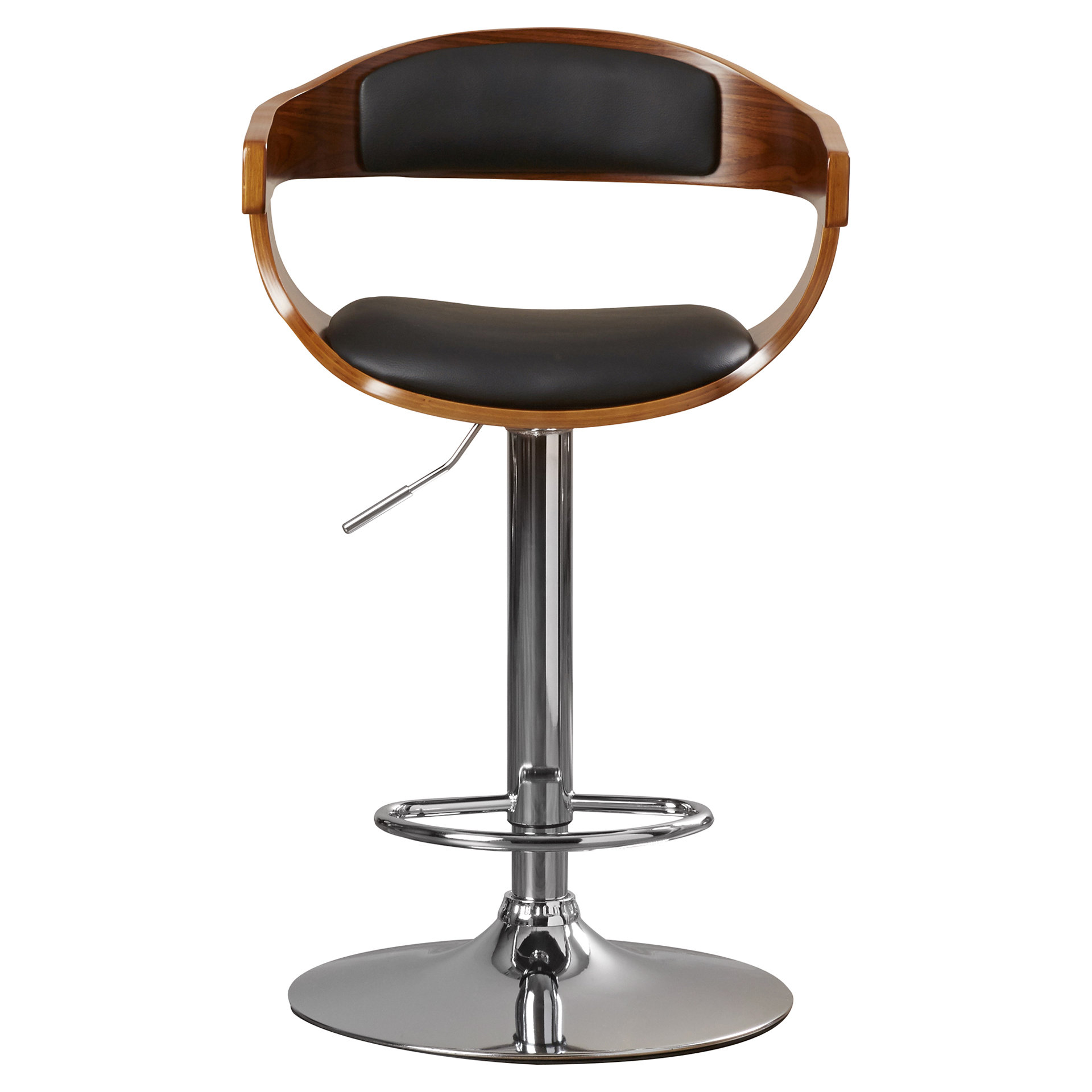 Wade Logan Santino Adjustable Height Swivel Bar Stool with Cushion