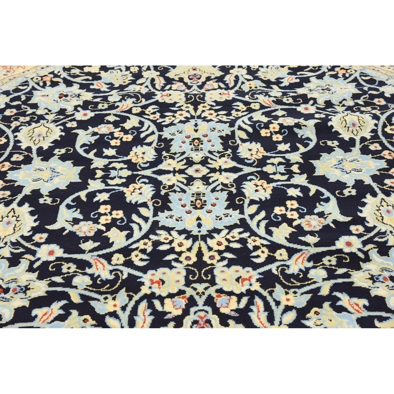 Unique Loom Kashan Navy Blue Area Rug & Reviews Wayfair