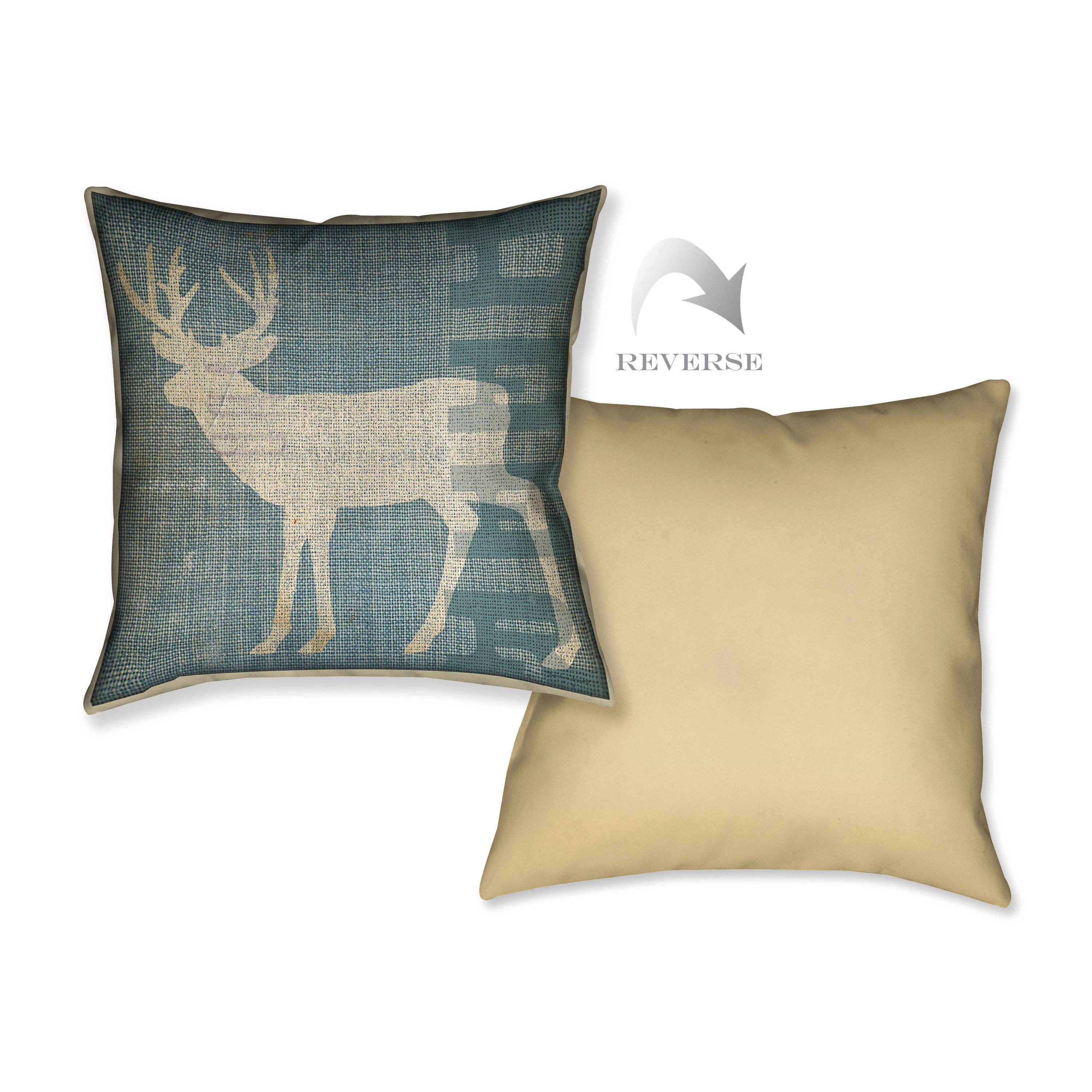 Lodge Deer Throw Pillow Wayfair