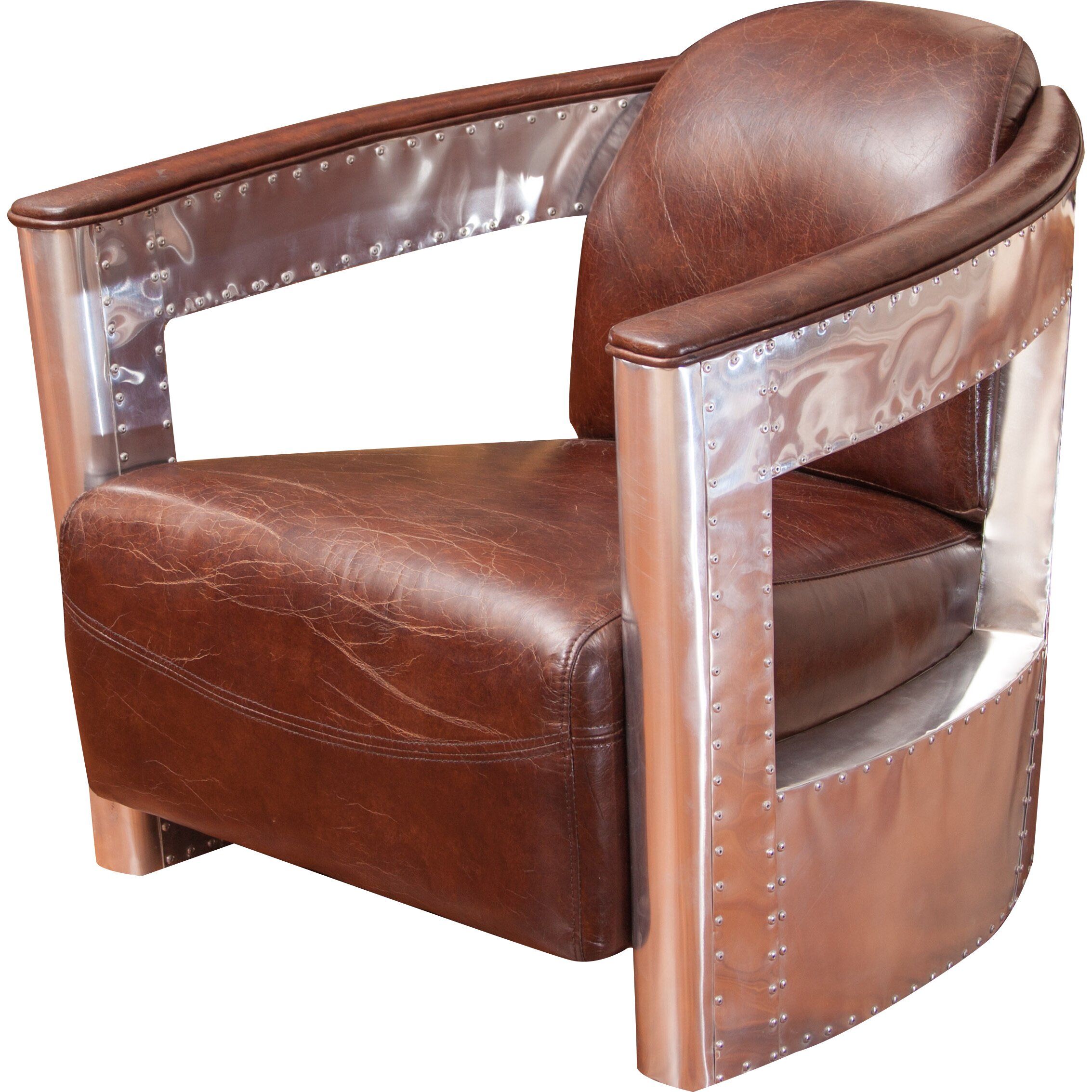 Trent Austin Design Leather and Metal Club Chair & Reviews