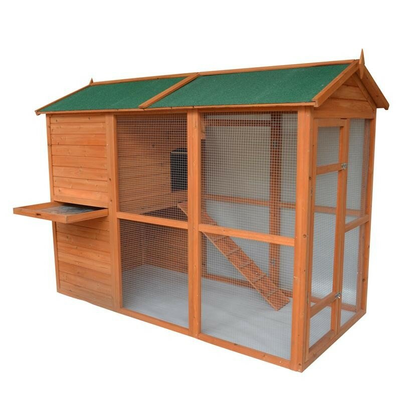 Pawhut Deluxe Large Backyard Chicken Coop/Hen House with Outdoor Run ... - Deluxe Large BackyarD Chicken Coop Hen House With OutDoor Run D3 0018