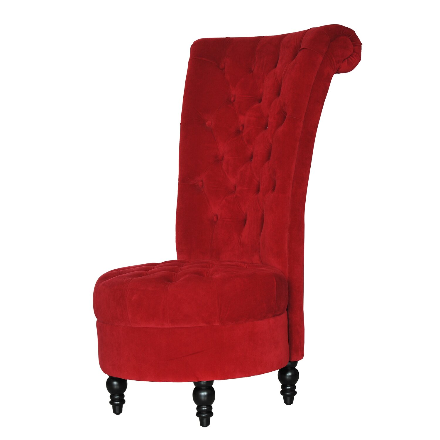 HomCom Tufted High Back Velvet Side Chair & Reviews | Wayfair