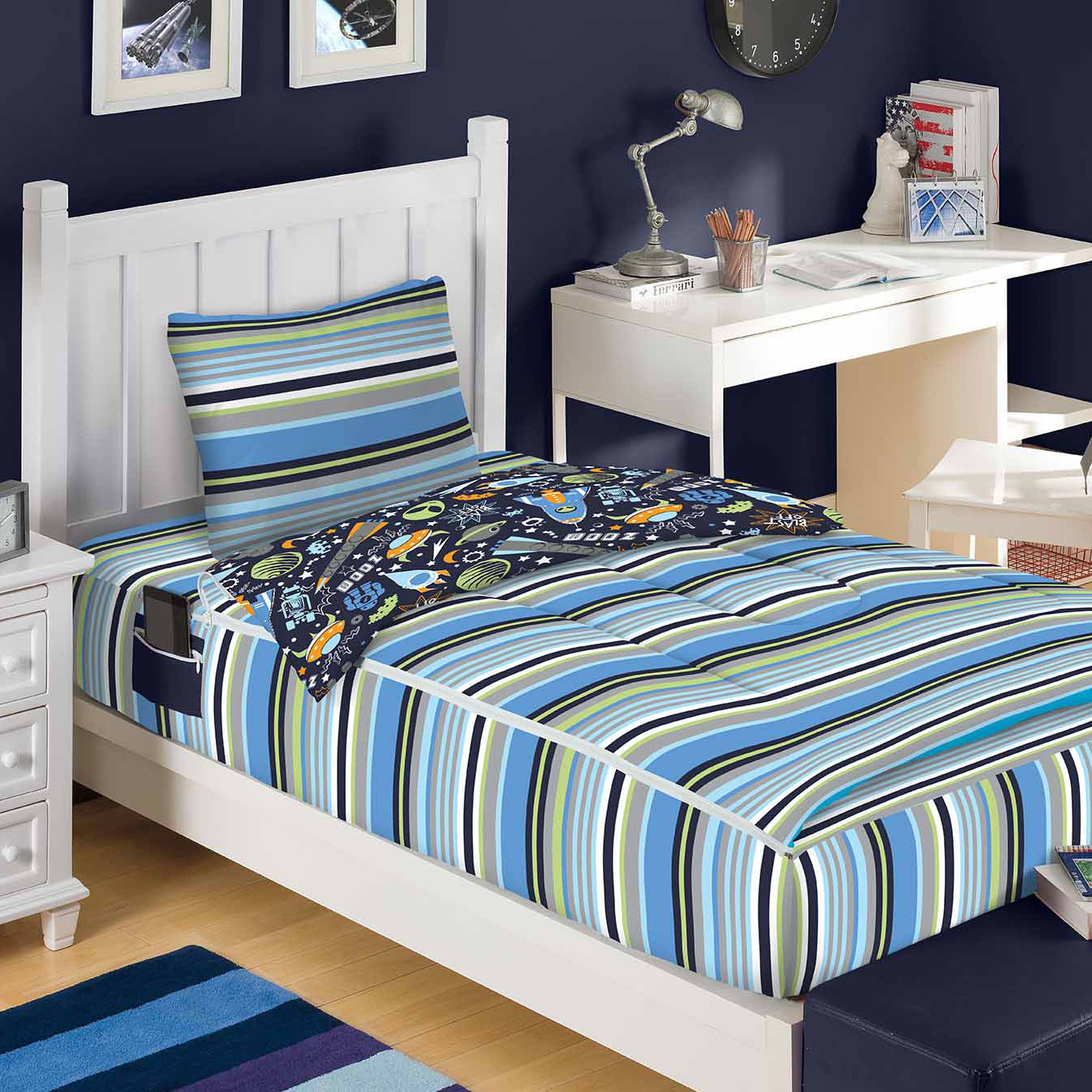 Zipit Bedding 3 Piece Outer Space Bed in a Bag Set & Reviews Wayfair