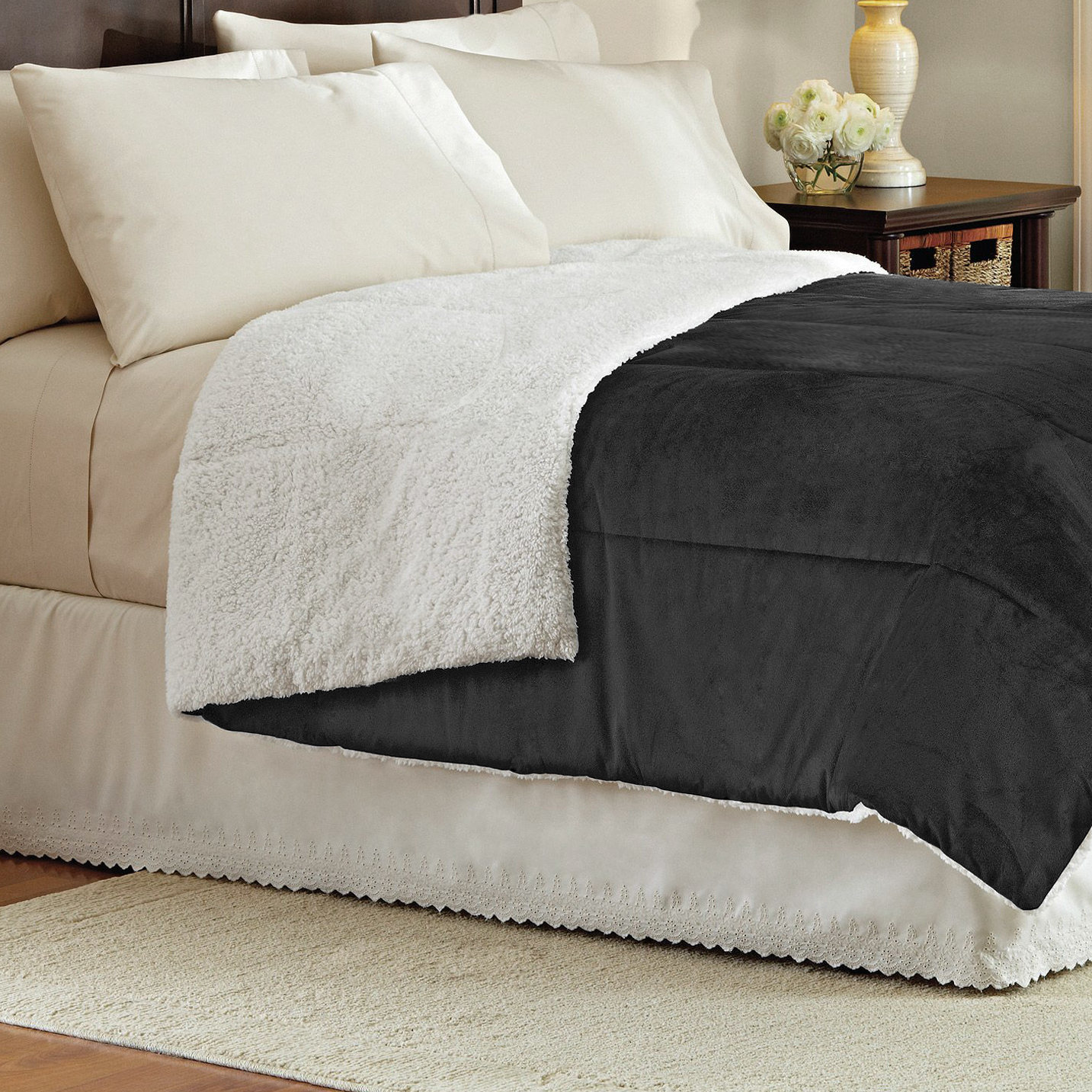 Casa Micromink Reverse To Sherpa Comforter & Reviews Wayfair