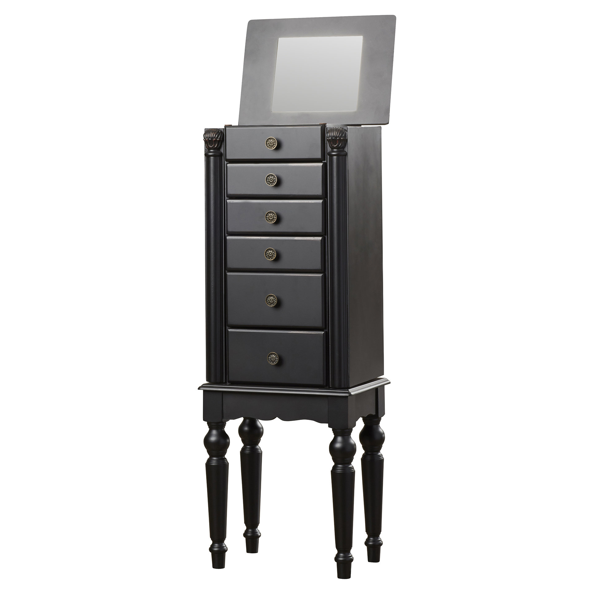 Rosalind Wheeler Lynam Jewelry Armoire with Mirror