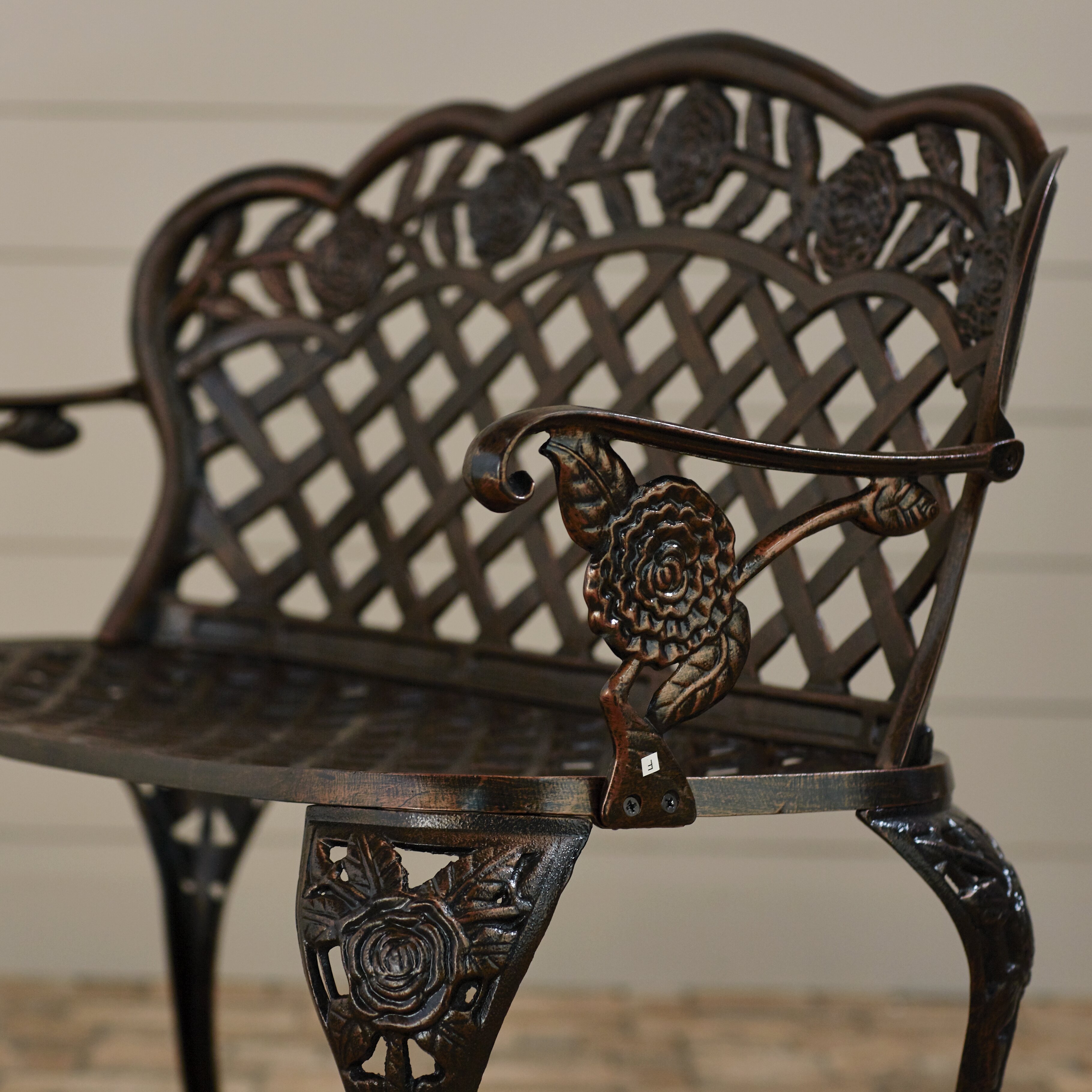 Astoria Grand Madama Cast Aluminum Garden Bench & Reviews | Wayfair