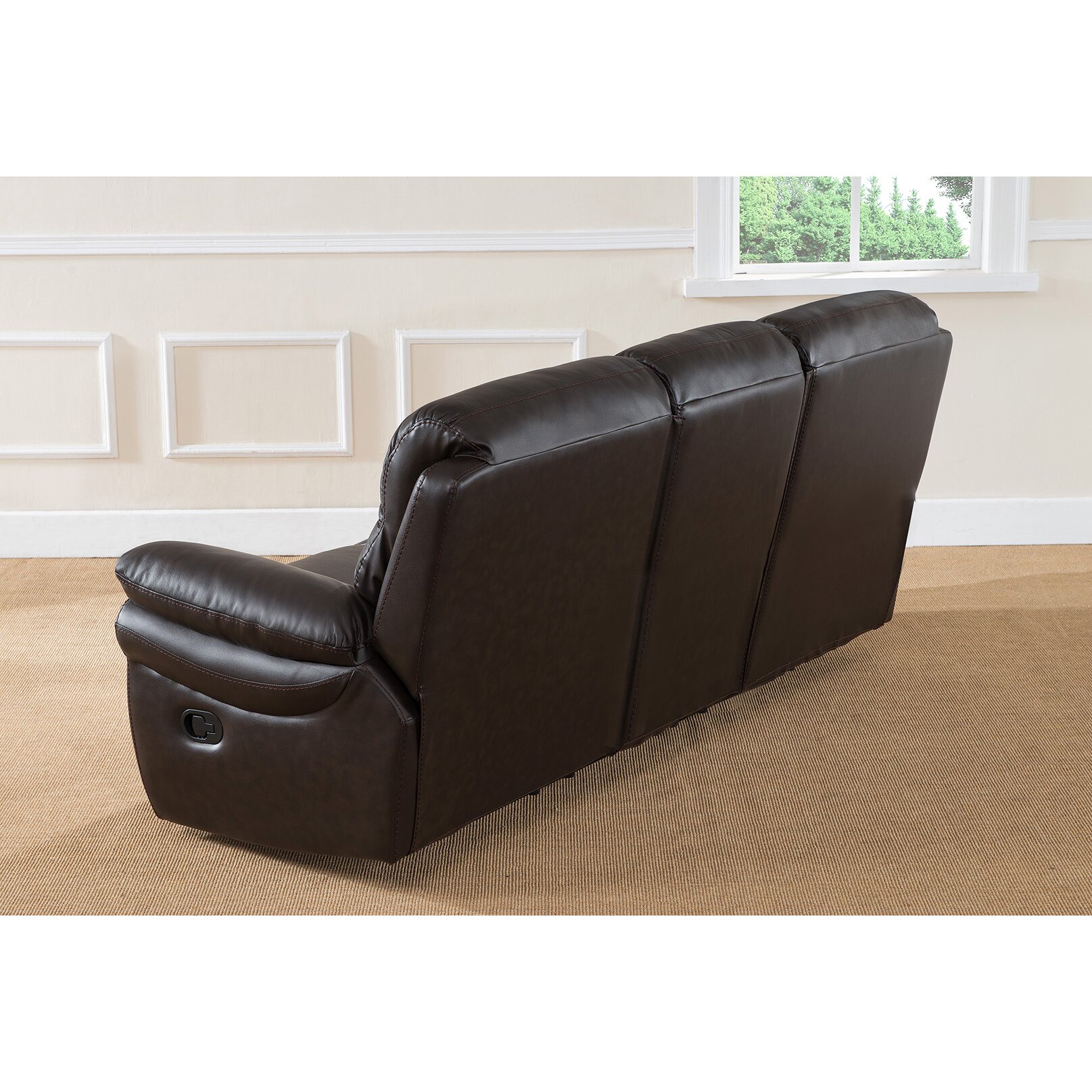 Leather Sofa And Recliner Set barcelona black leather reclining 3