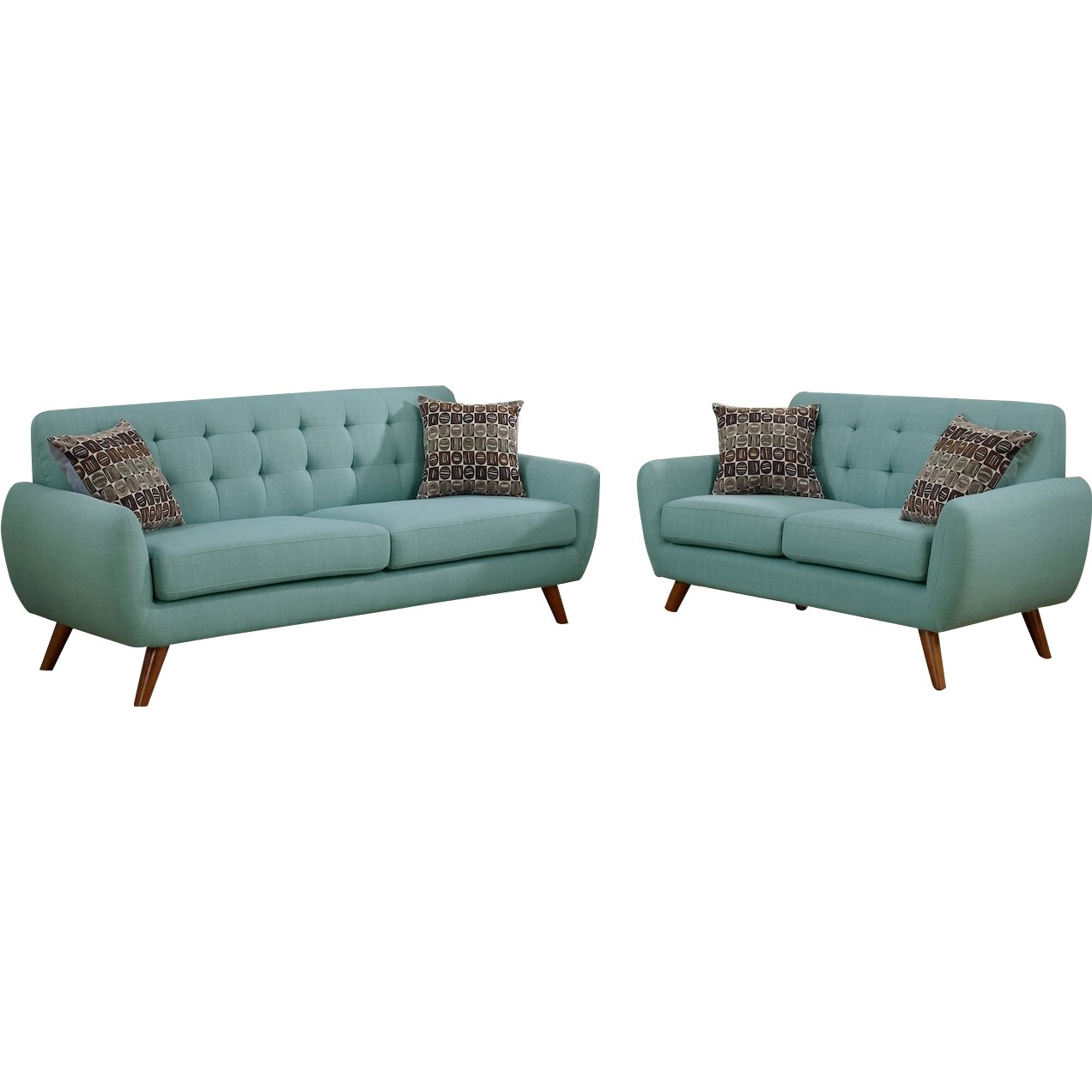 Infini Furnishings Modern Retro Sofa and Loveseat &amp; Reviews | Wayfair