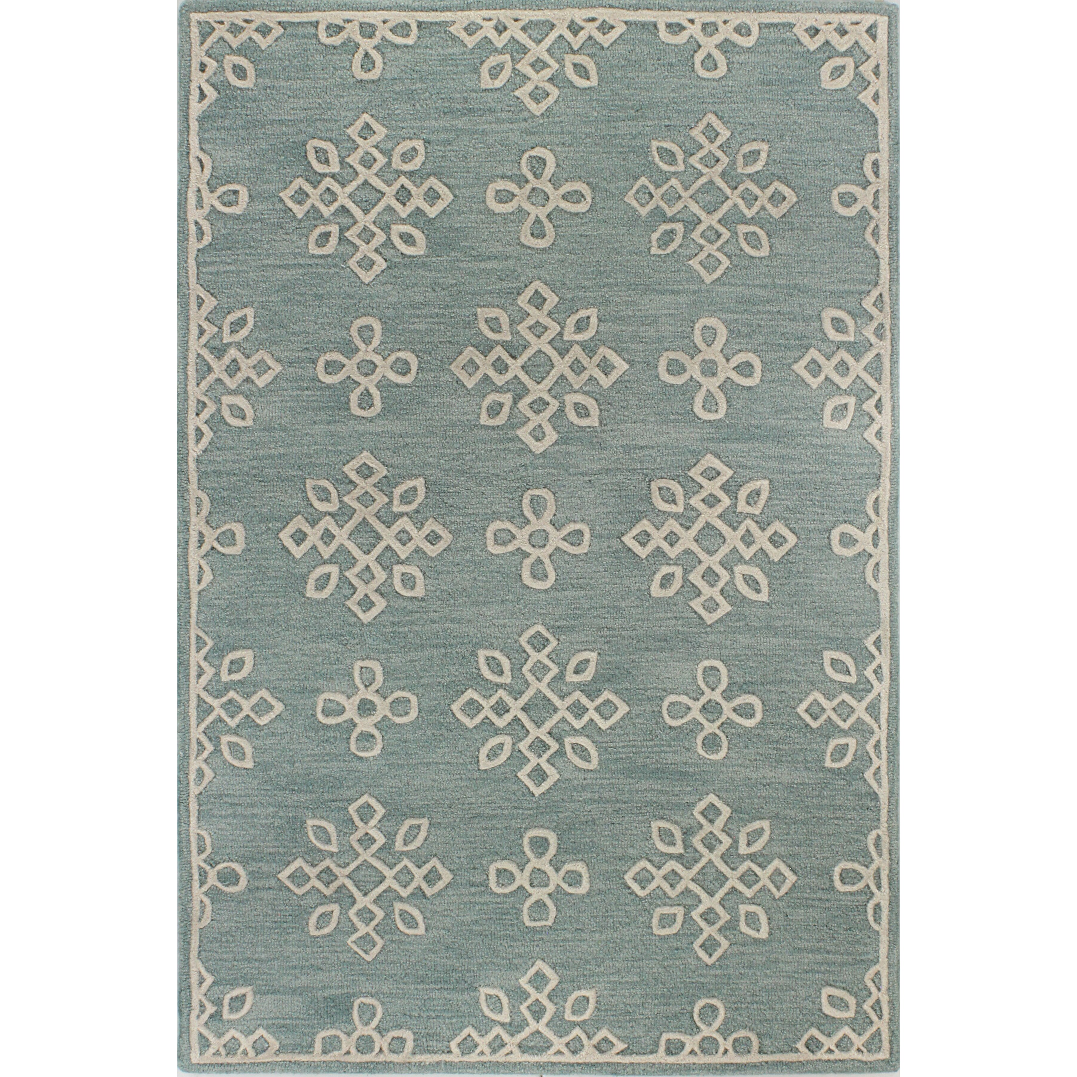 The Conestoga Trading Co. Hand Tufted Aqua Area Rug