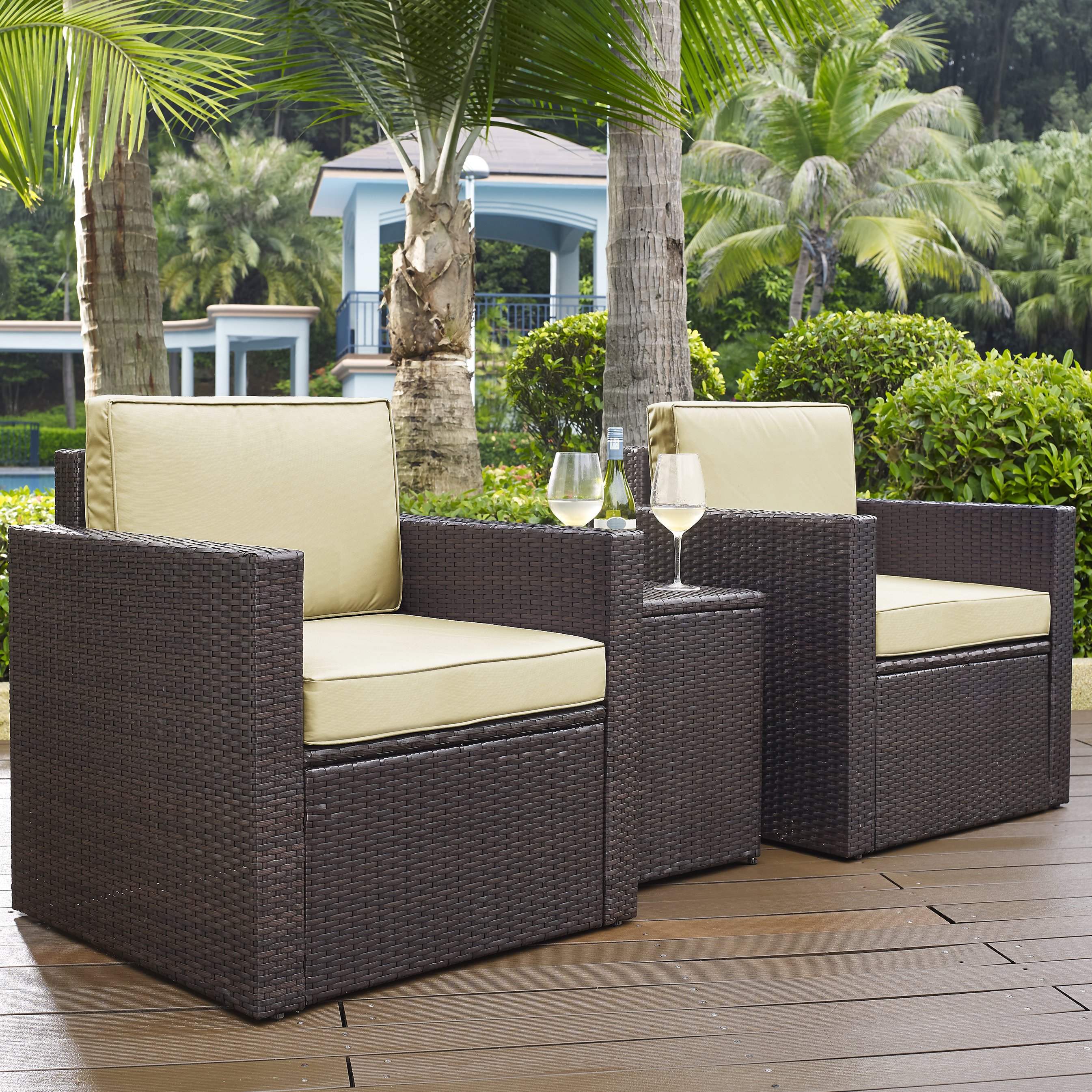 Latitude Run Palm Harbor 3 Piece Deep Seating Group