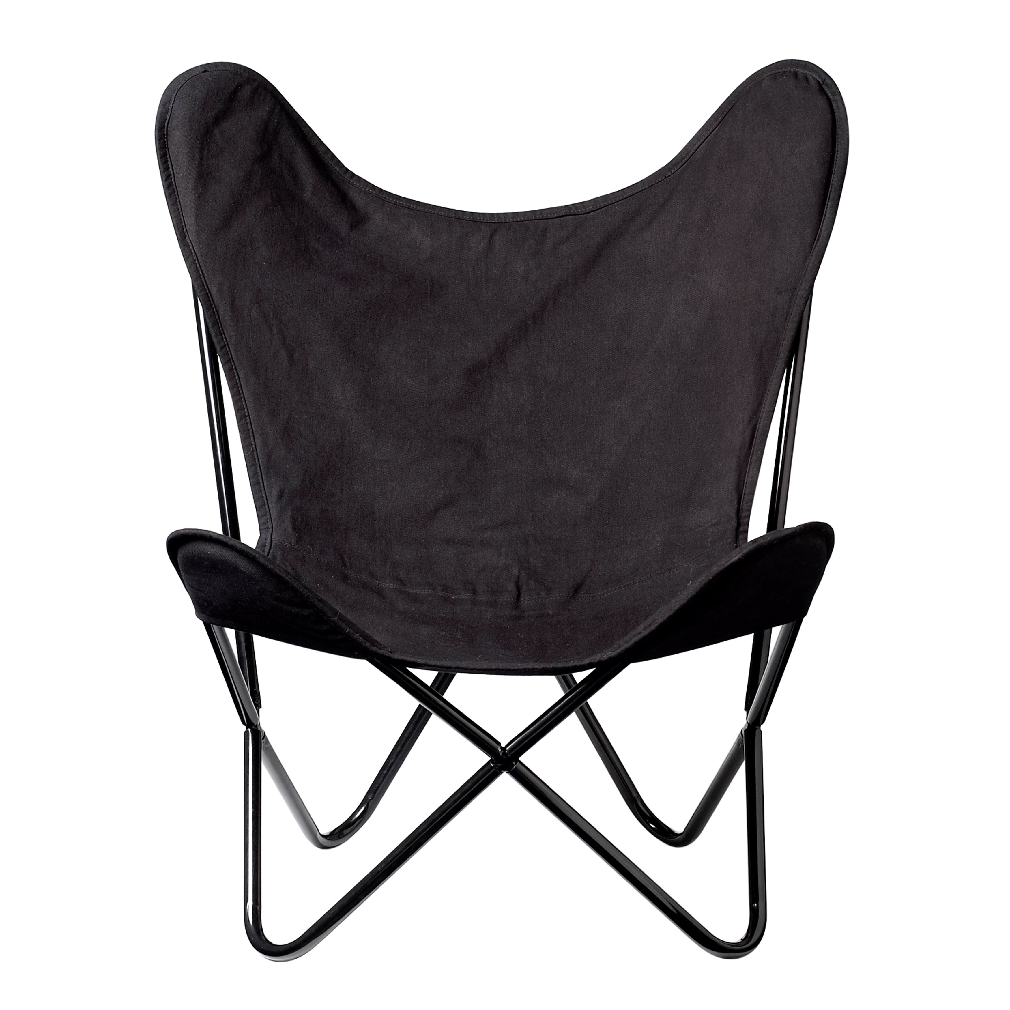 Bloomingville Canvas Butterfly Lounge Chair & Reviews | Wayfair