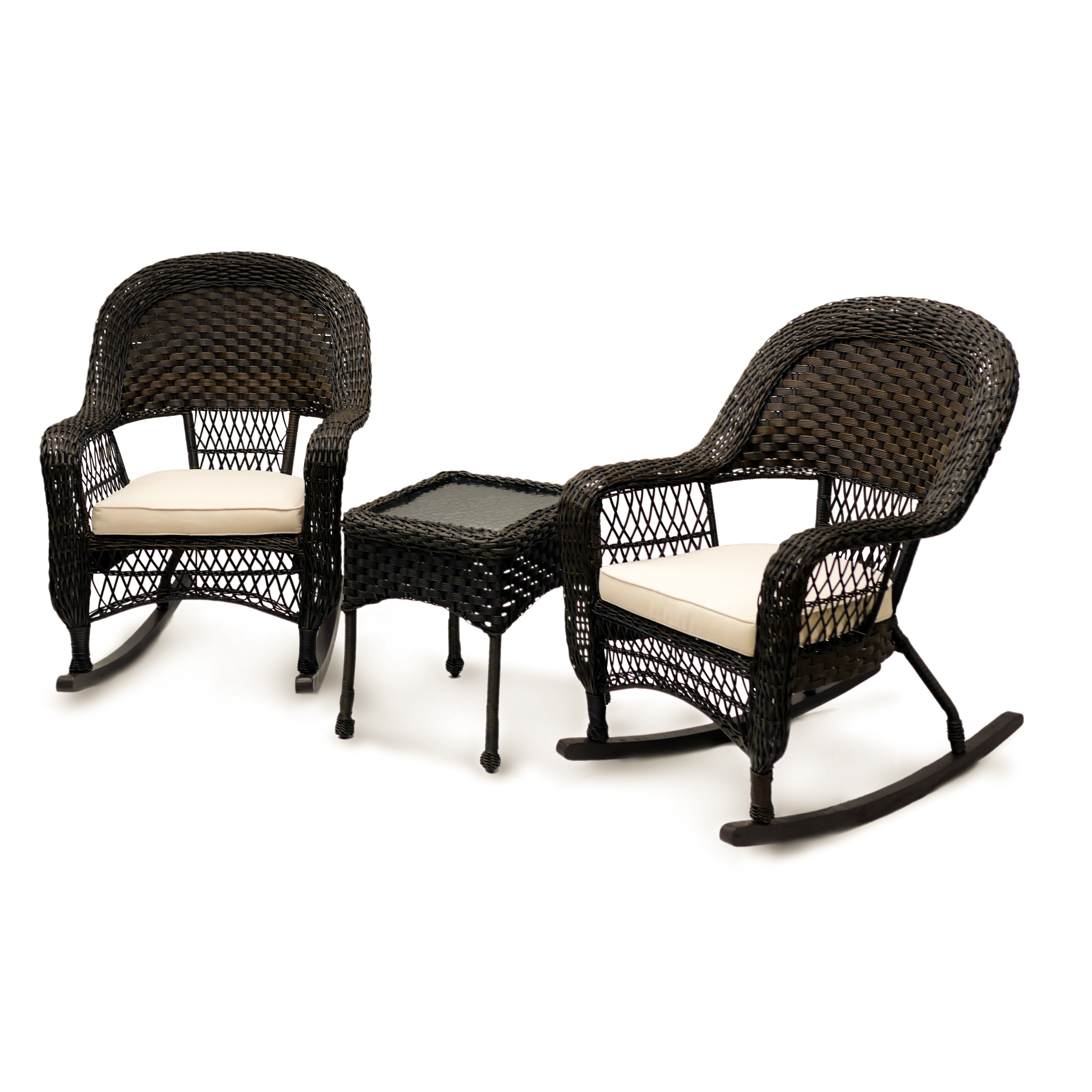 Veranda 5 Piece Resin Wicker Curved Outdoor Sectional W